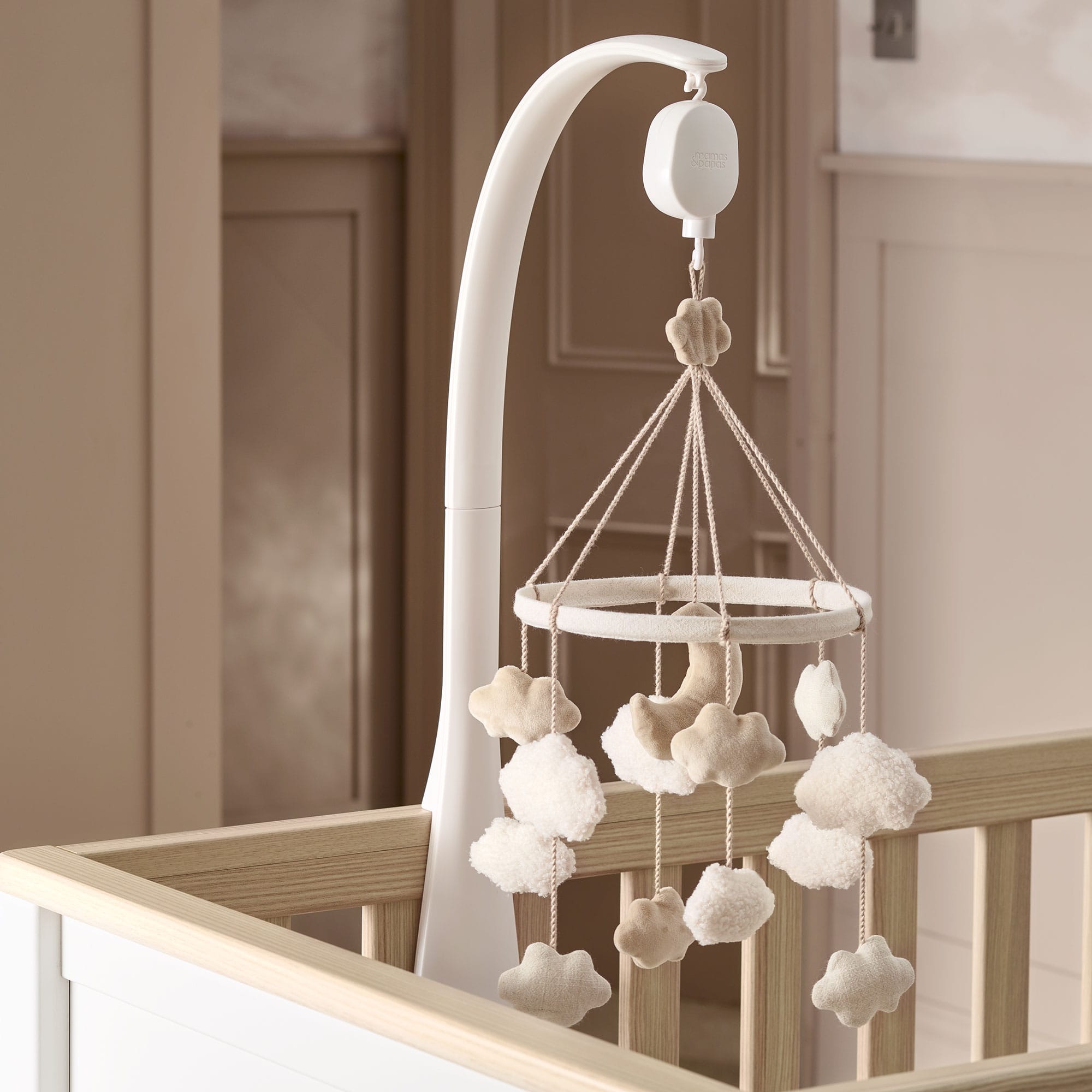 Mamas & Papas Welcome to the World Cot Musical Mobile in Duckling Cloud Musical Mobiles 7560OE500 5063229111945