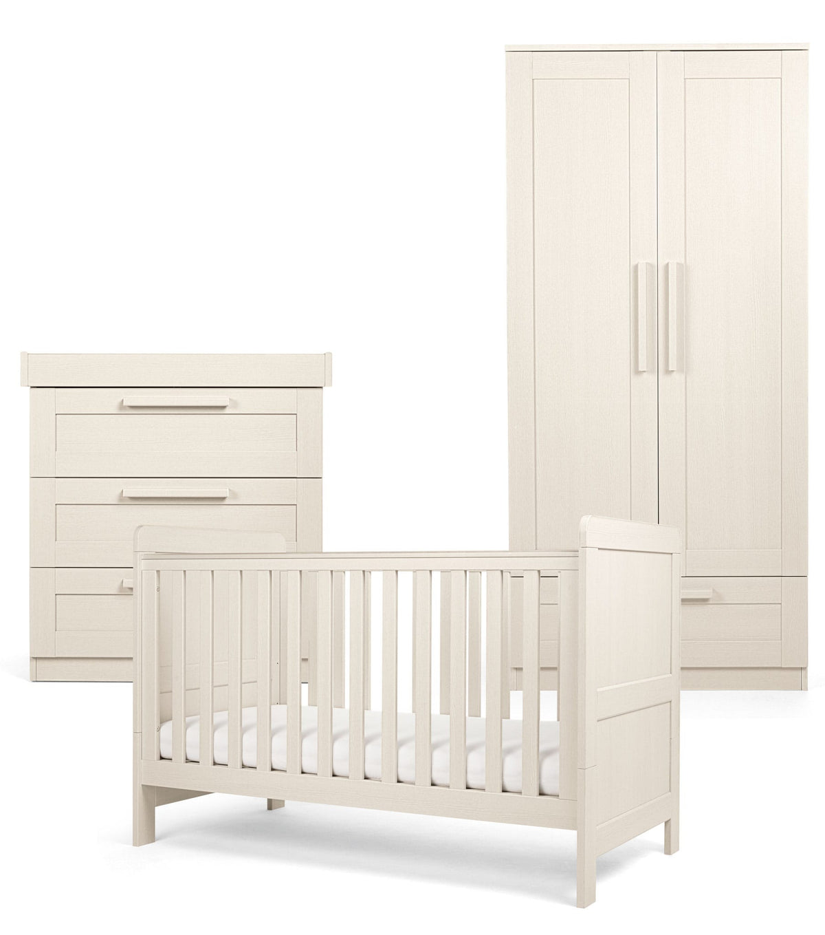 Mamas & Papas Atlas 3 Piece Cotbed Range Stone Nursery Room Sets