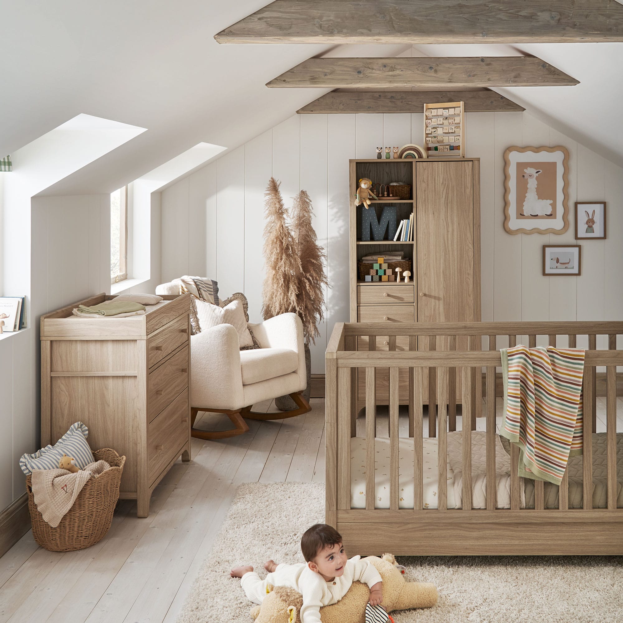 Mamas & Papas Barton 3 Piece Range in Natural Oak Nursery Room Sets