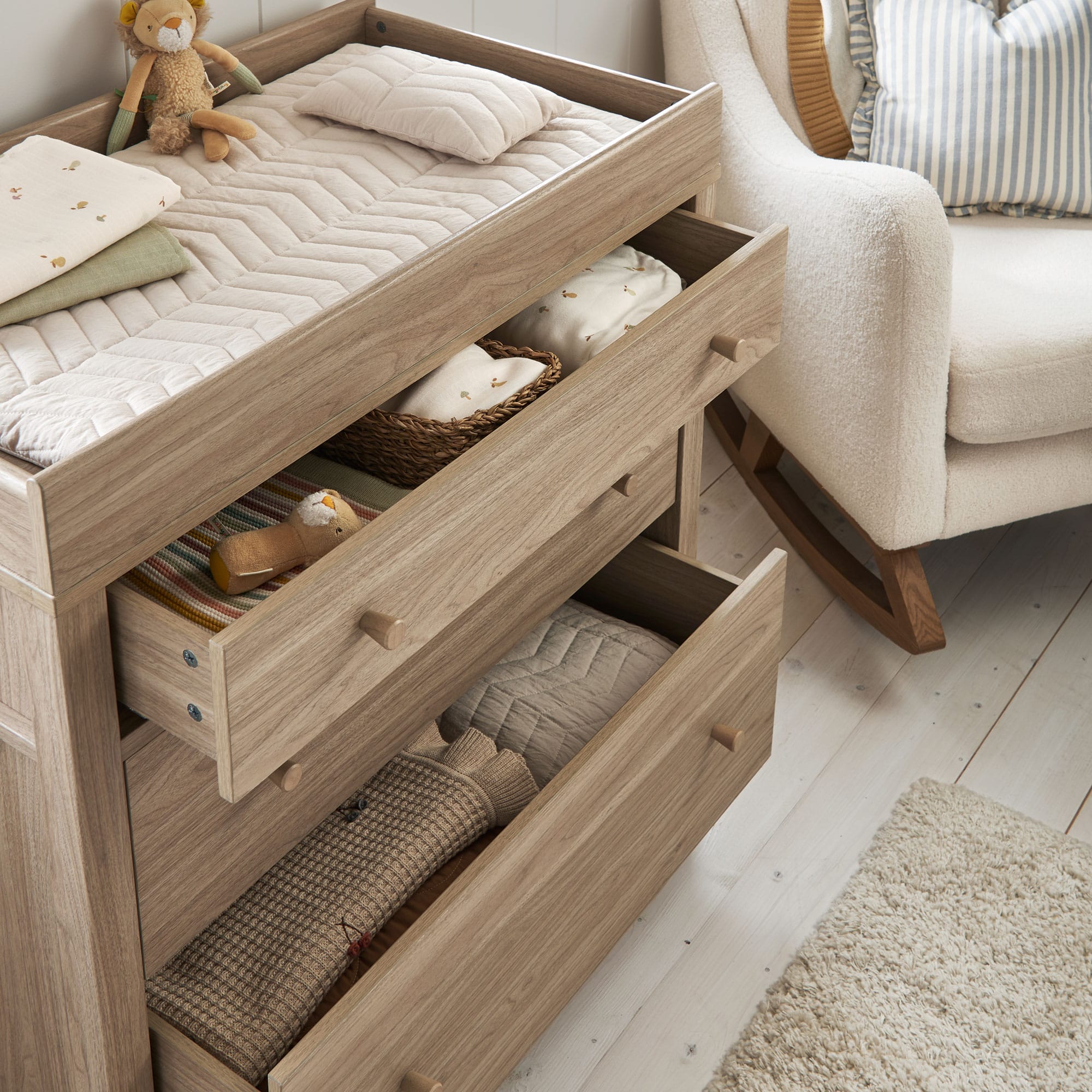 Mamas & Papas Barton 3 Piece Range in Natural Oak Nursery Room Sets
