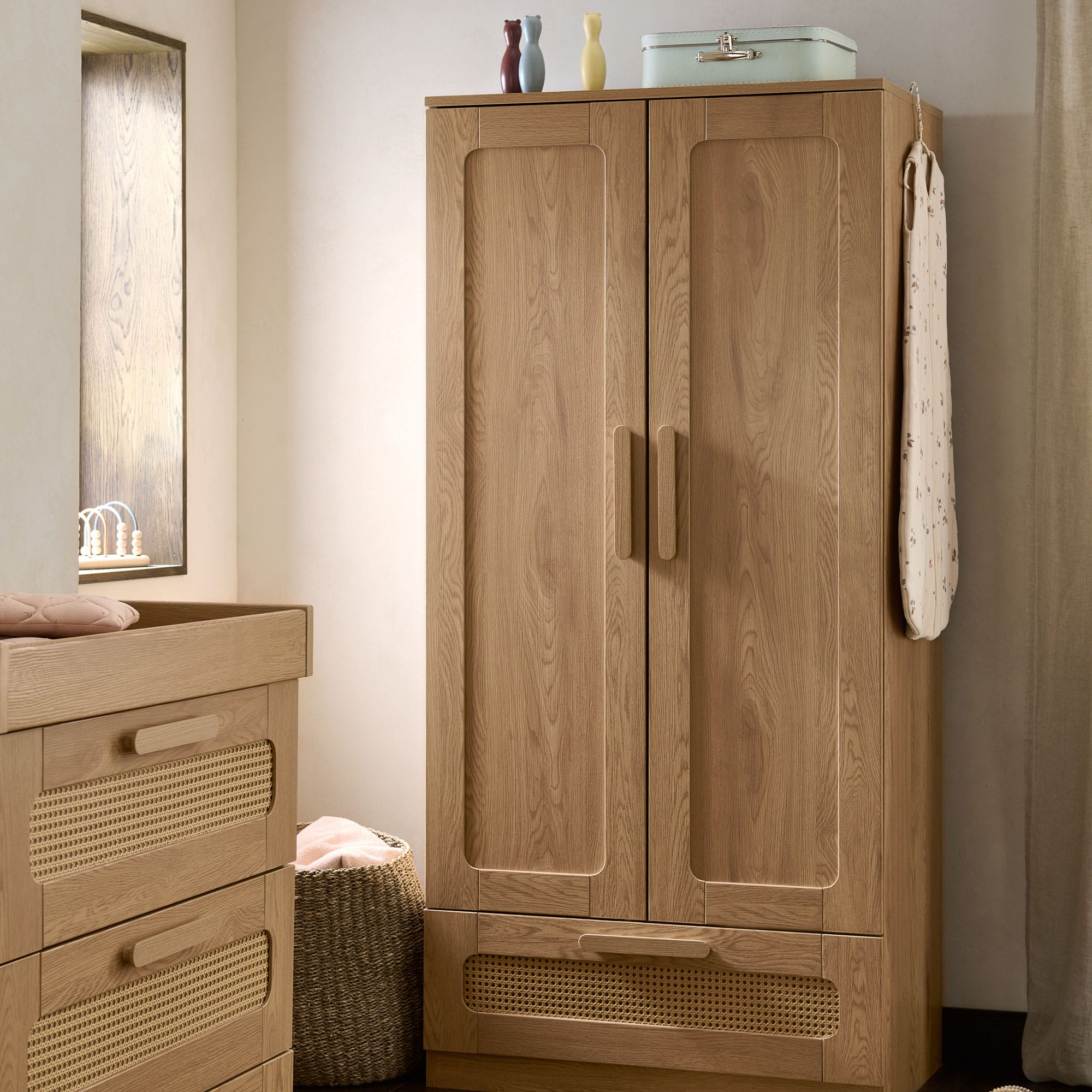 Mamas & Papas Esna 3 Piece Range in Rattan/Oak Nursery Room Sets