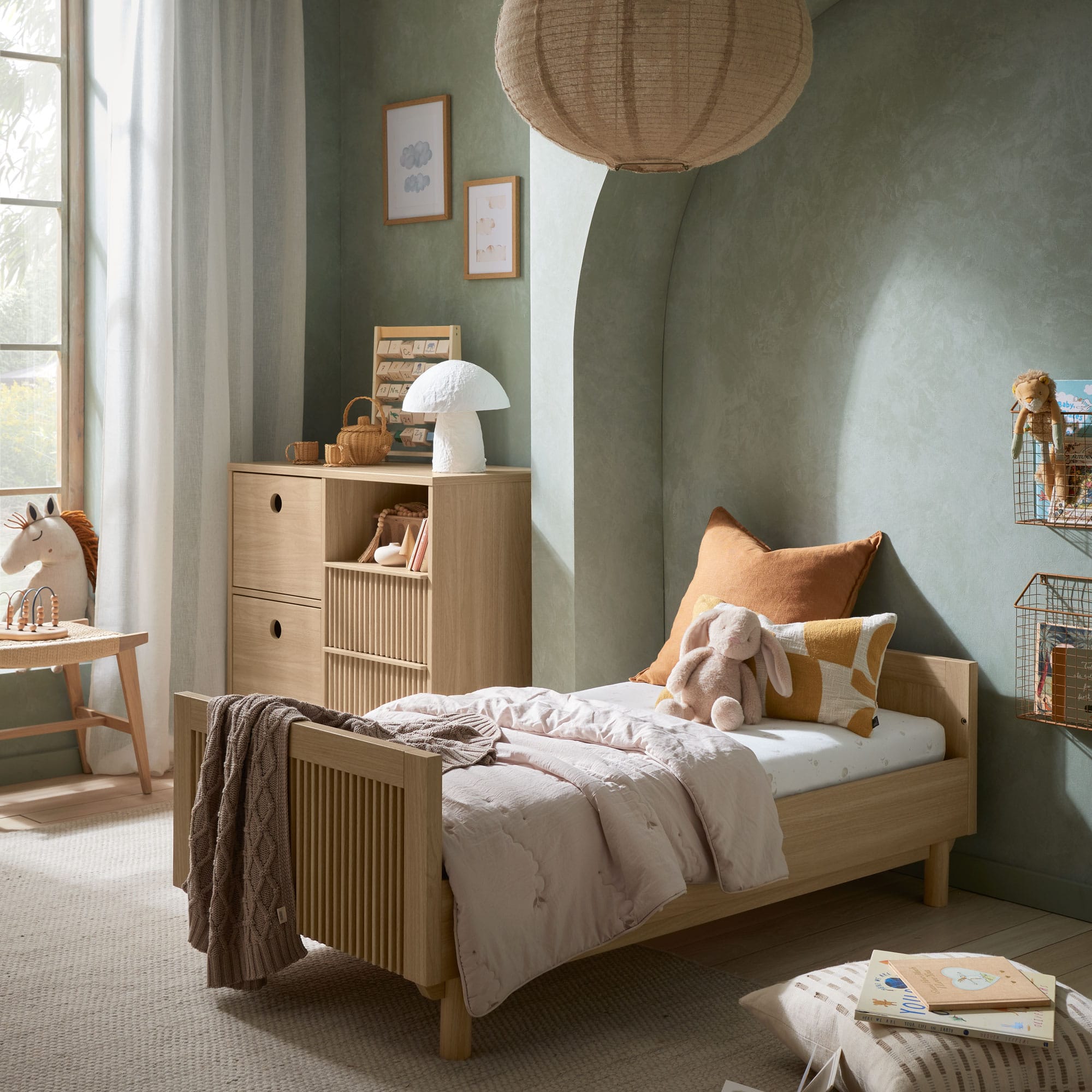 Mamas & Papas Oska 2 Piece Wide Roomset in Natural Oak Nursery Room Sets