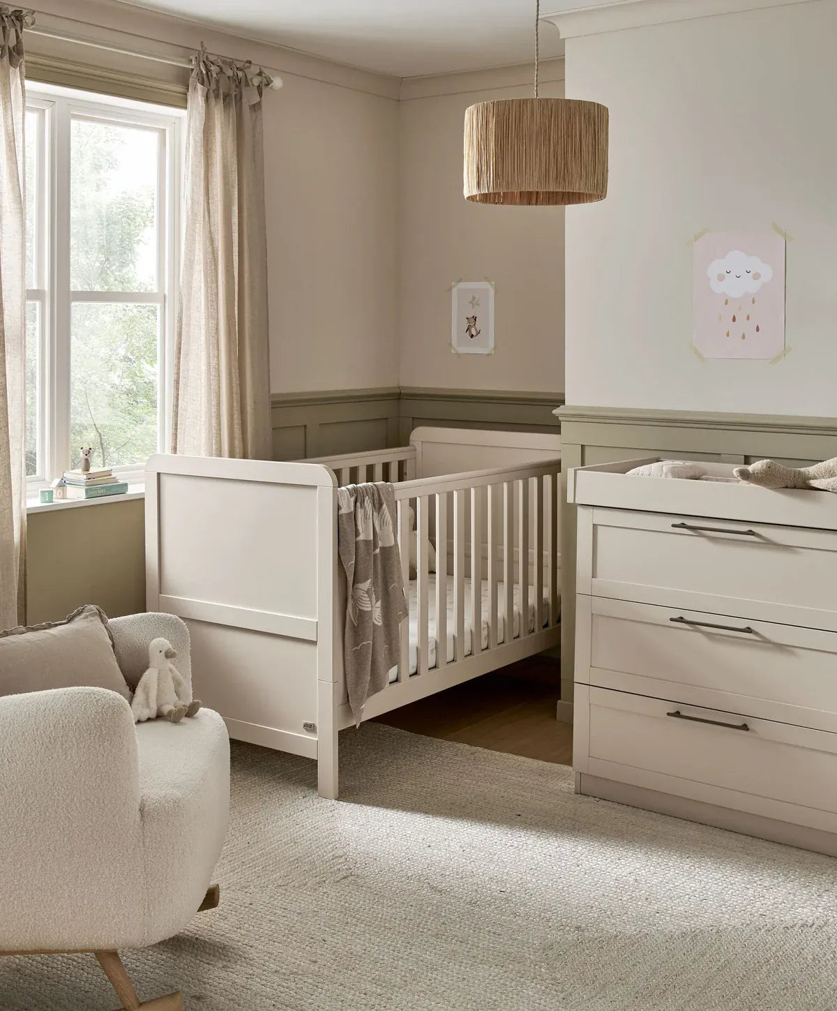 Mamas & Papas Walton 2 Piece Cotbed Roomset Cashmere Nursery Room Sets
