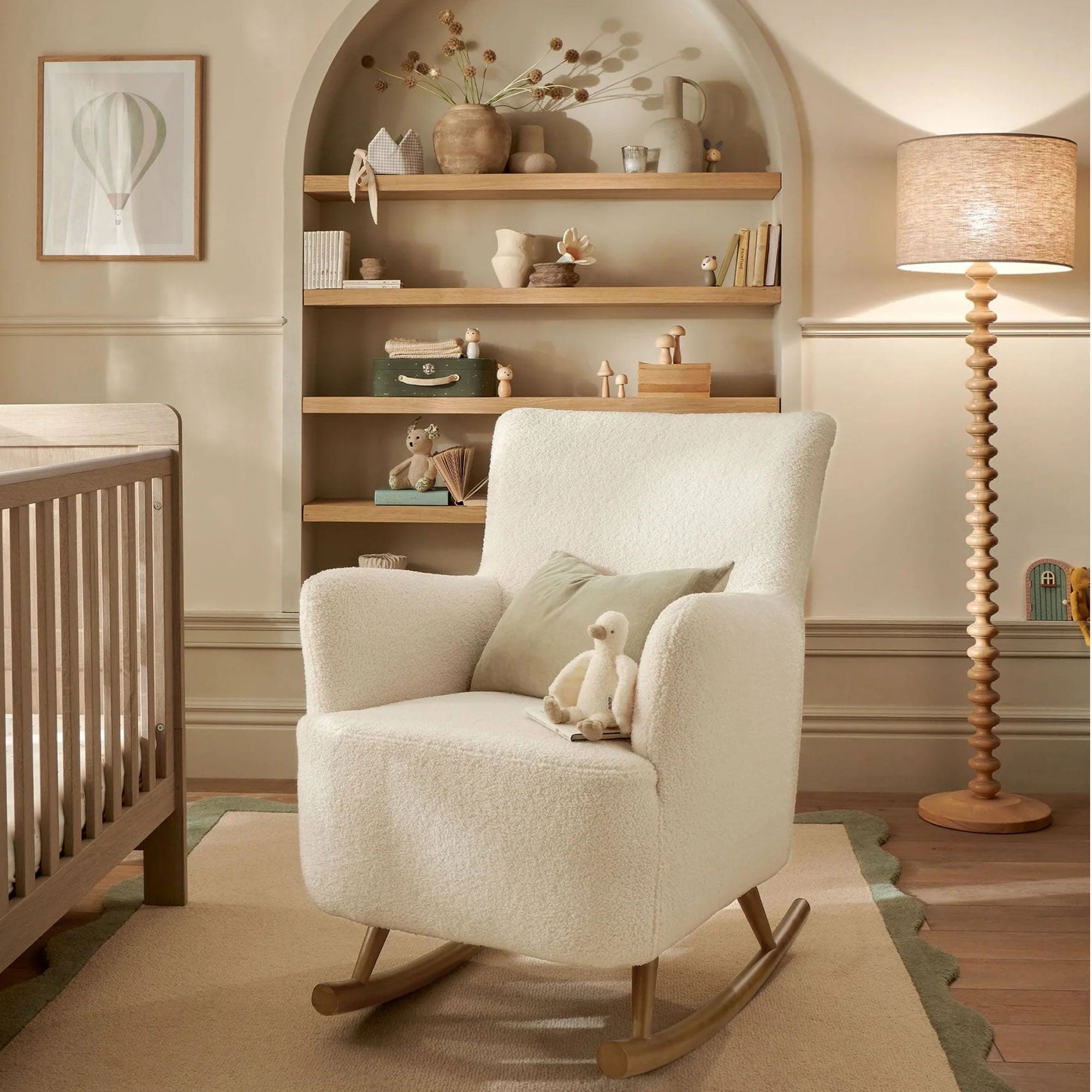Mamas & Papas Elwood Nursing Chair in Off White Boucle Weave