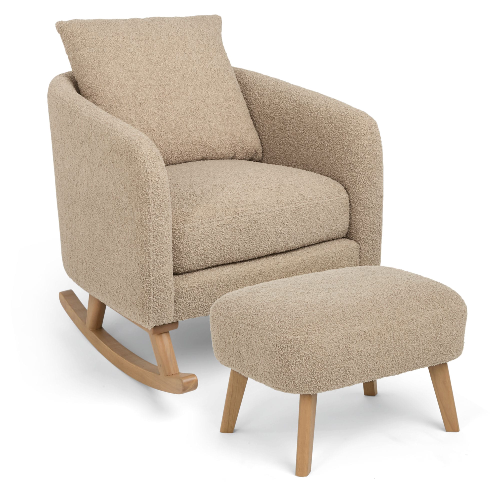 Mamas & Papas Alma Nursing Chair in Fawn Boucle Weave Nursing Chairs