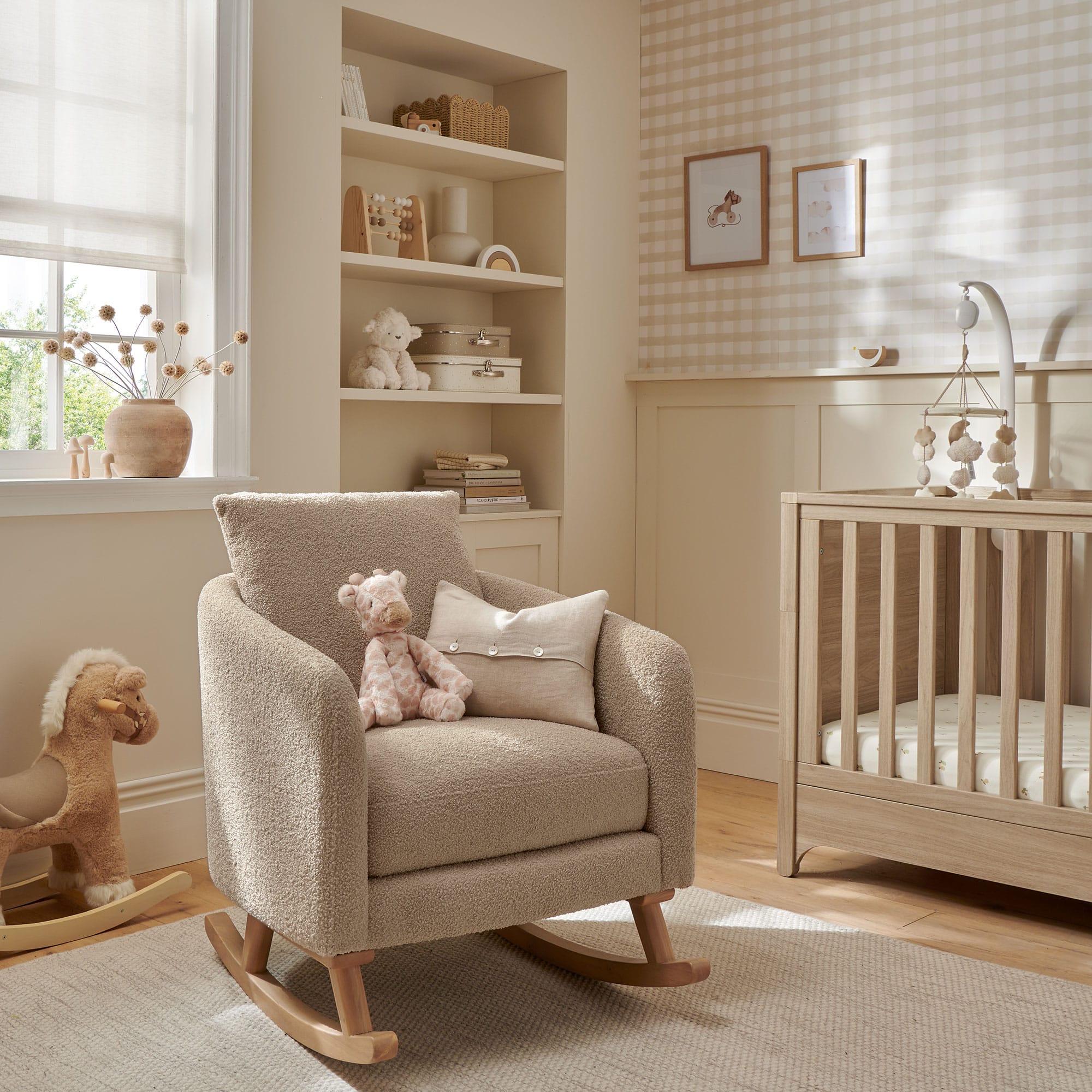 Mamas & Papas Alma Nursing Chair in Fawn Boucle Weave Nursing Chairs CHAL3FB00 5063229229367