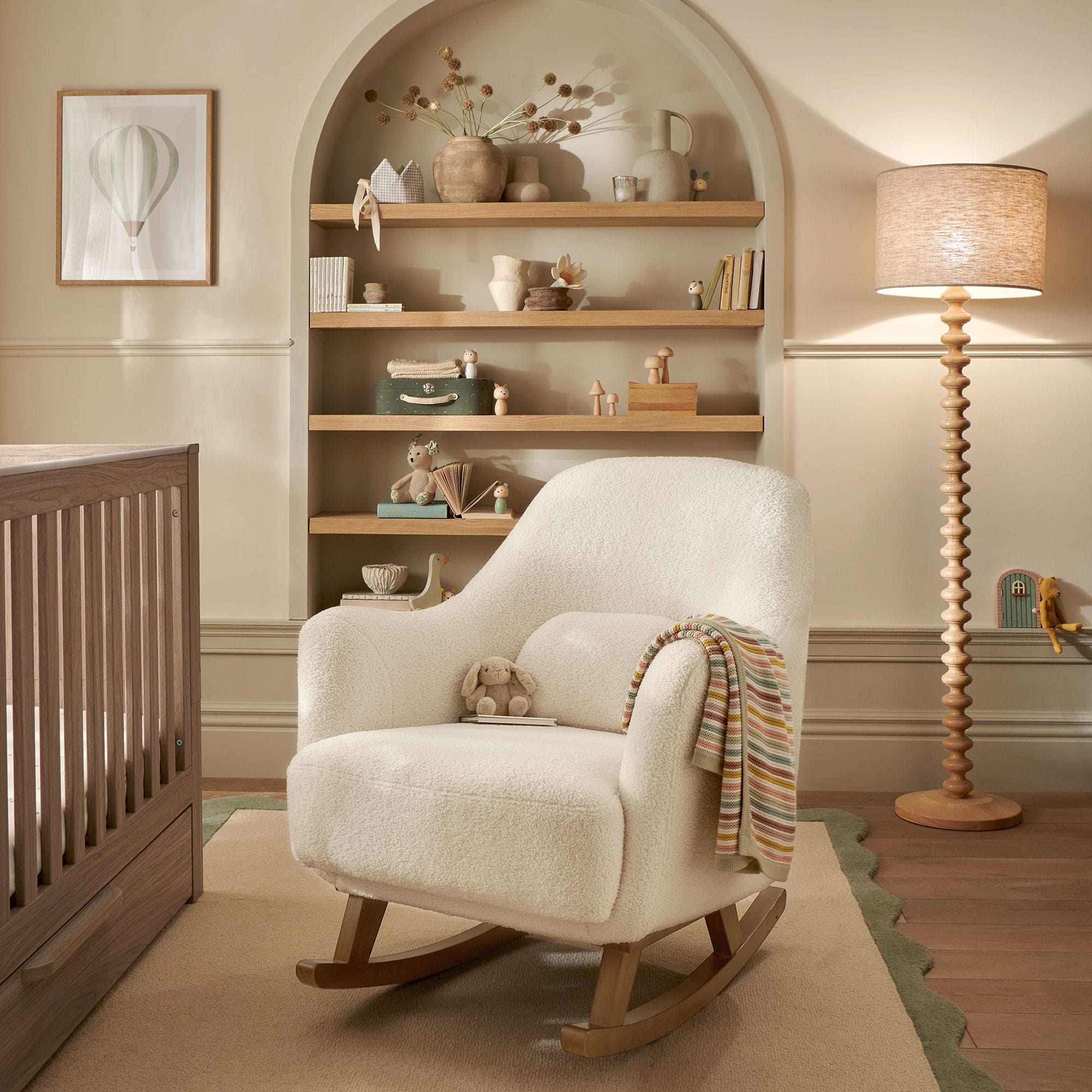 Mamas & Papas Penrose Nursing Chair in Off White Boucle Weave Nursing Chairs CHPR8BW00 5063229229398