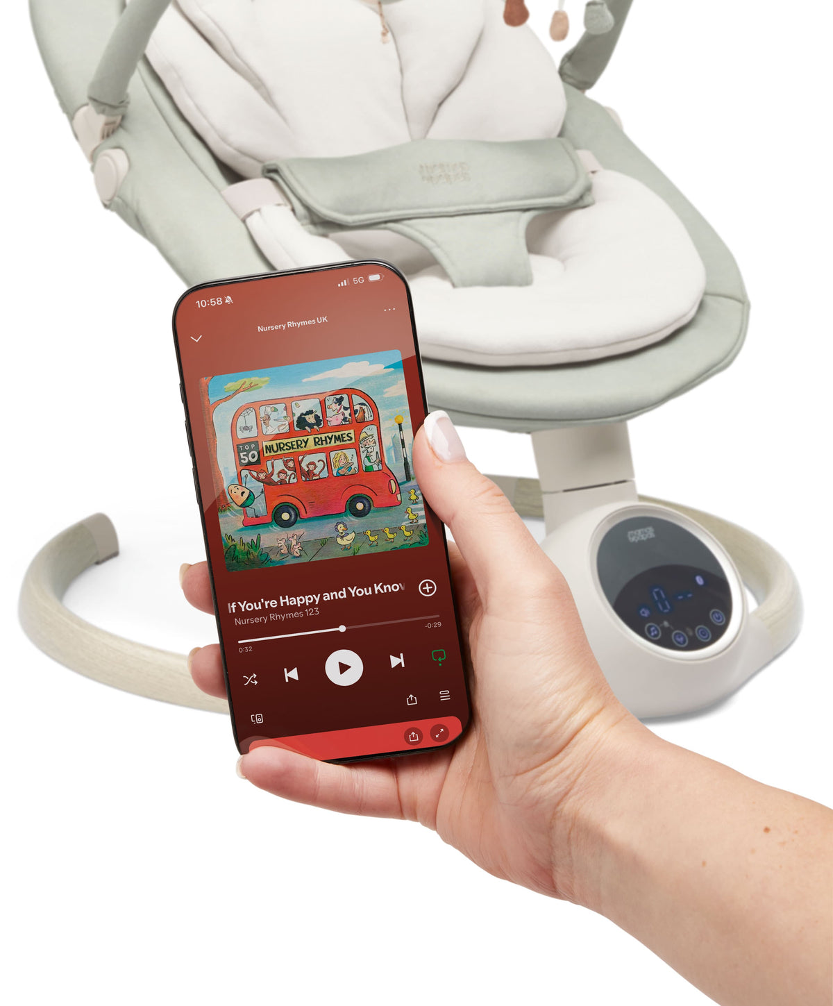 Mamas & Papas Alto Smart Swing in Thyme Rocking Bouncing Cradles 5085T3H00 5063229319679