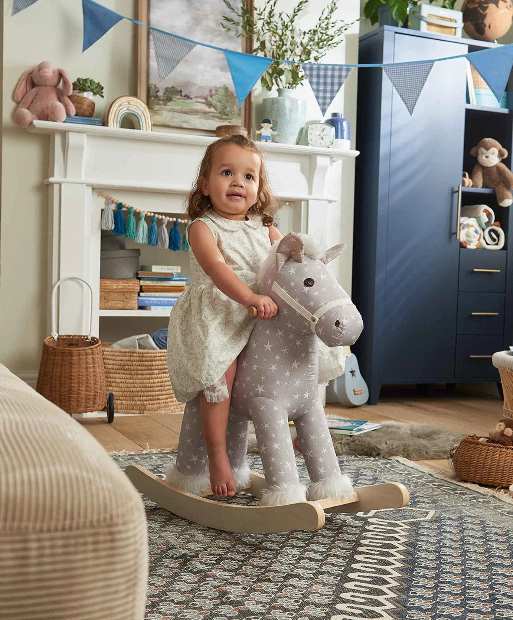 Mamas and Papas Rocking Animal in Star Grey/White Rocking Horses 644946802