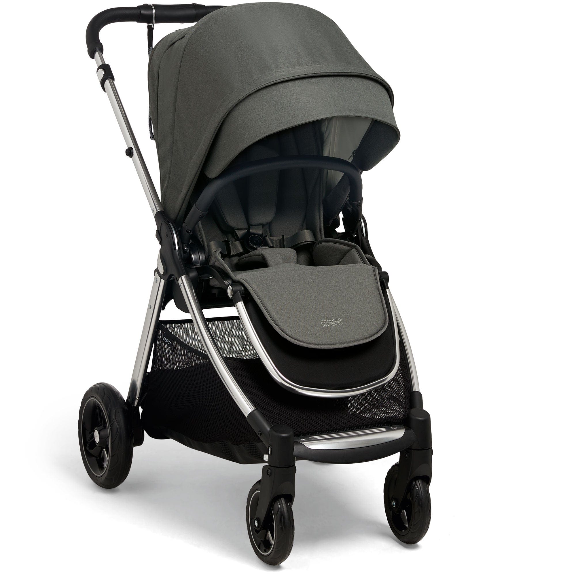 Mamas & Papas Flip XT³ 8 Piece Essentials Bundle with Car Seat in Harbour Grey Travel Systems