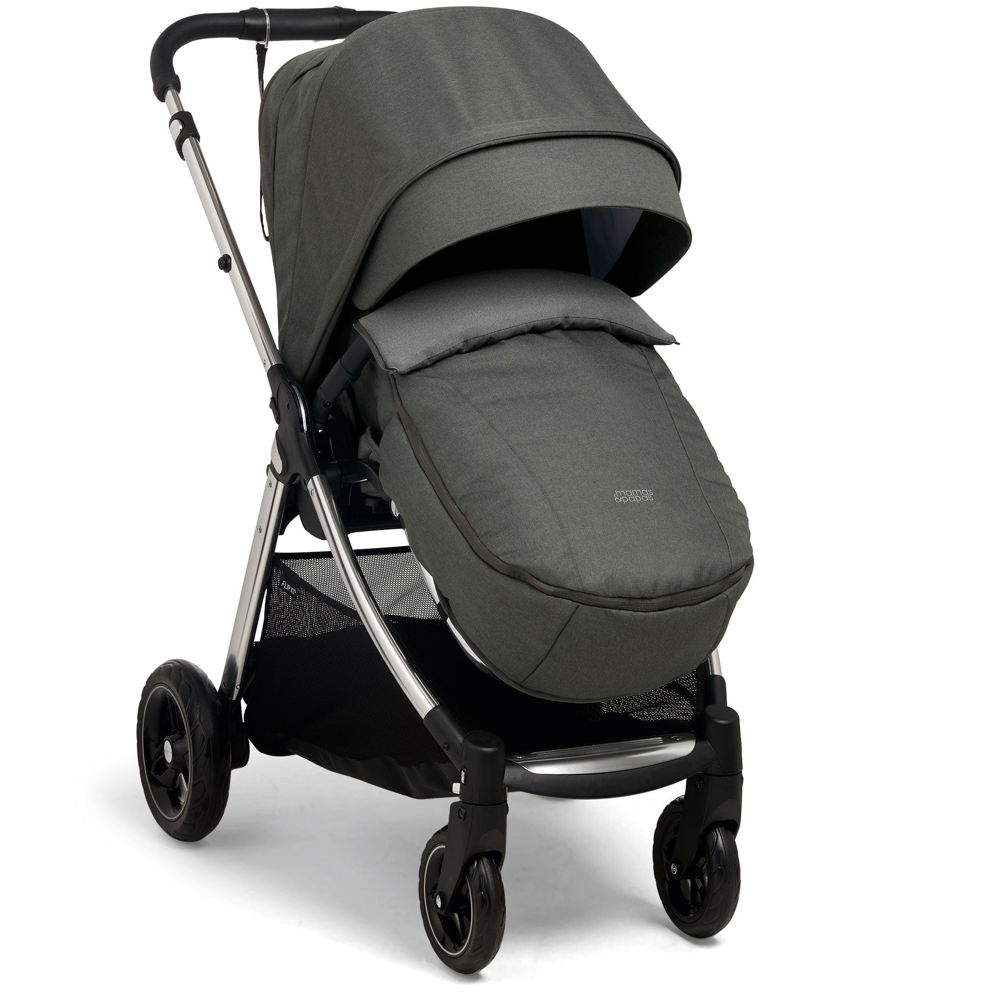 Mamas & Papas Flip XT³ 8 Piece Essentials Bundle with Car Seat in Harbour Grey Travel Systems