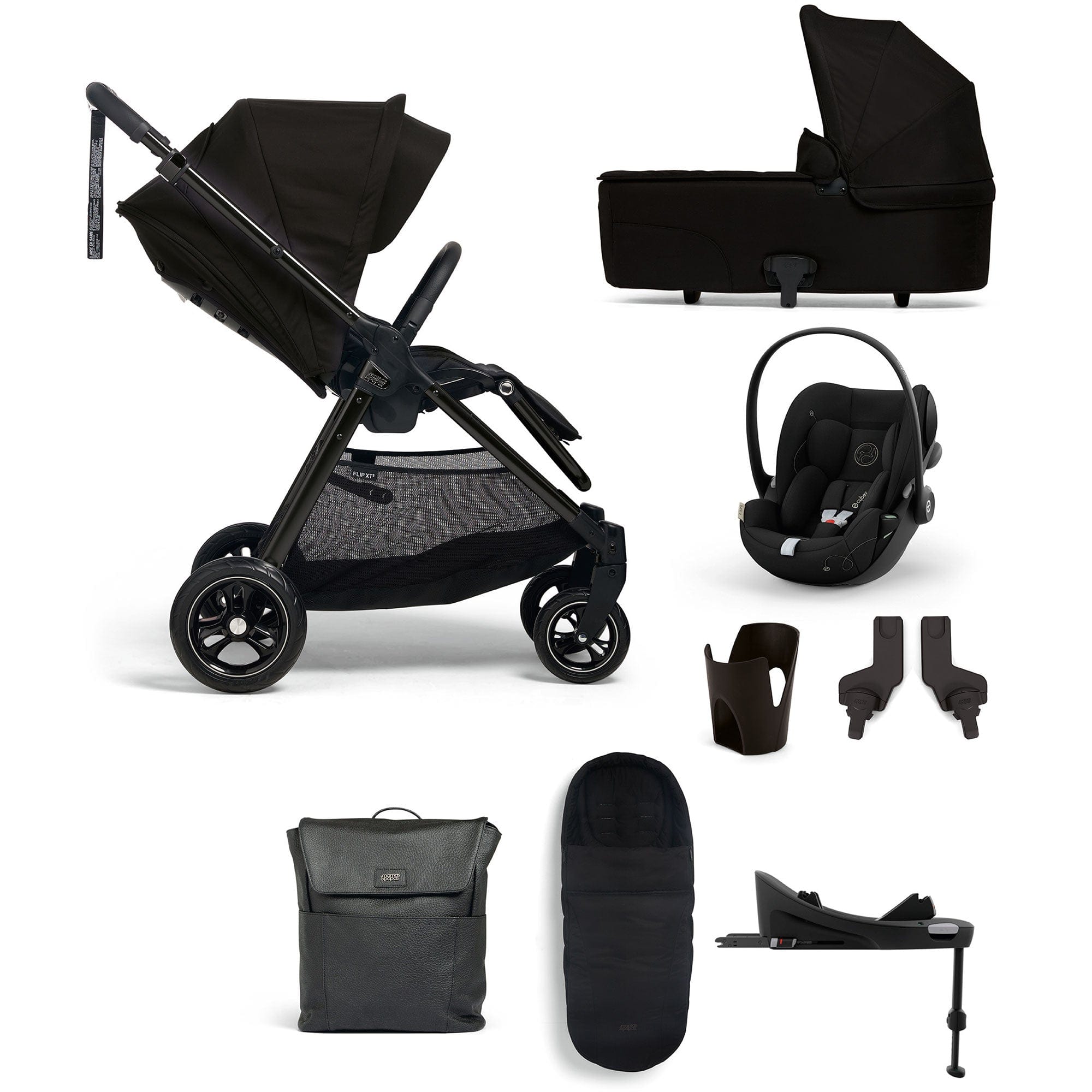 Mamas & Papas Flip XT³ 8 Piece Essentials Bundle with Car Seat in Ink Travel Systems 61951NK00 5063229087356