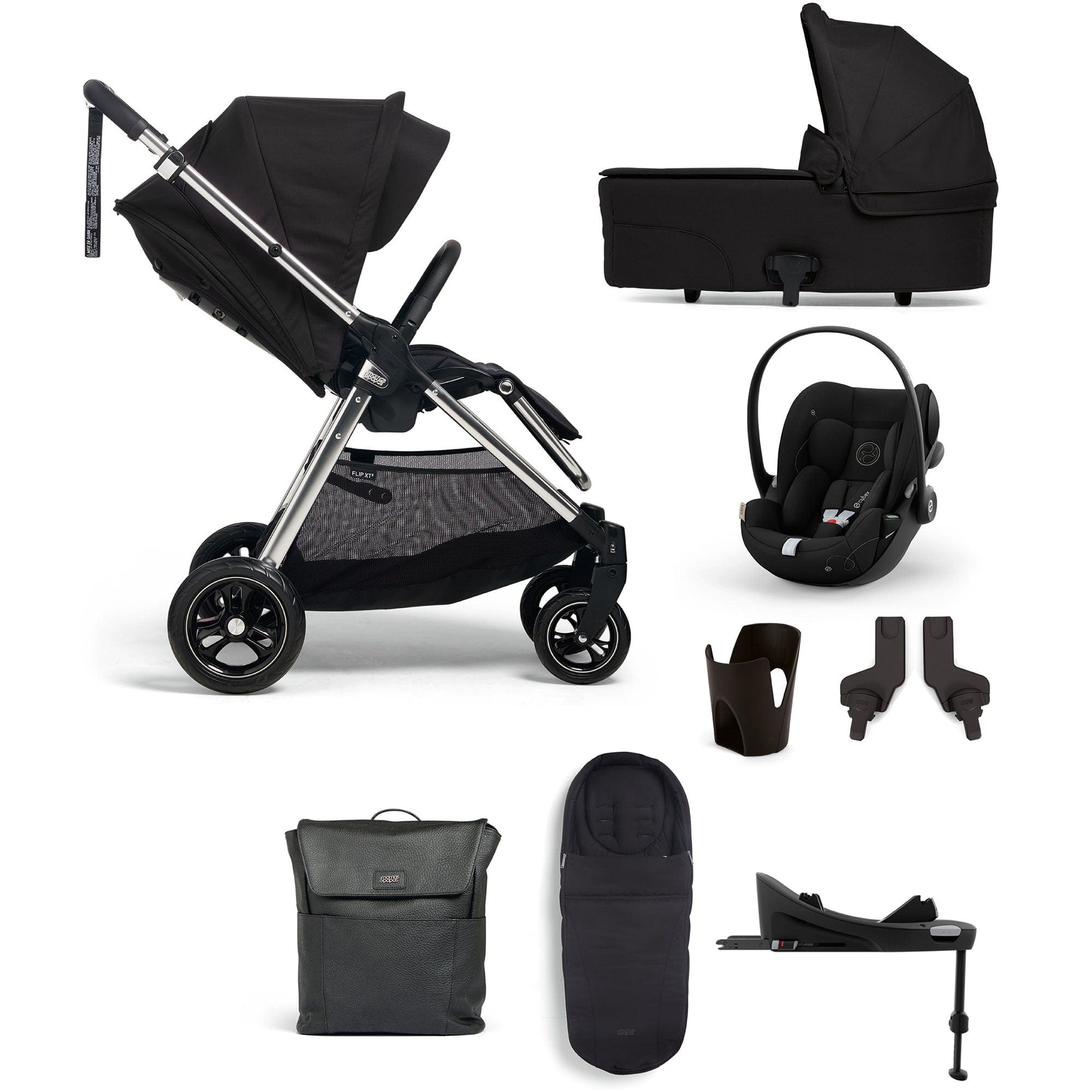 Mamas & Papas Flip XT³ 8 Piece Essentials Bundle with Car Seat in Slated Navy Travel Systems 61951SN00 5063229087479