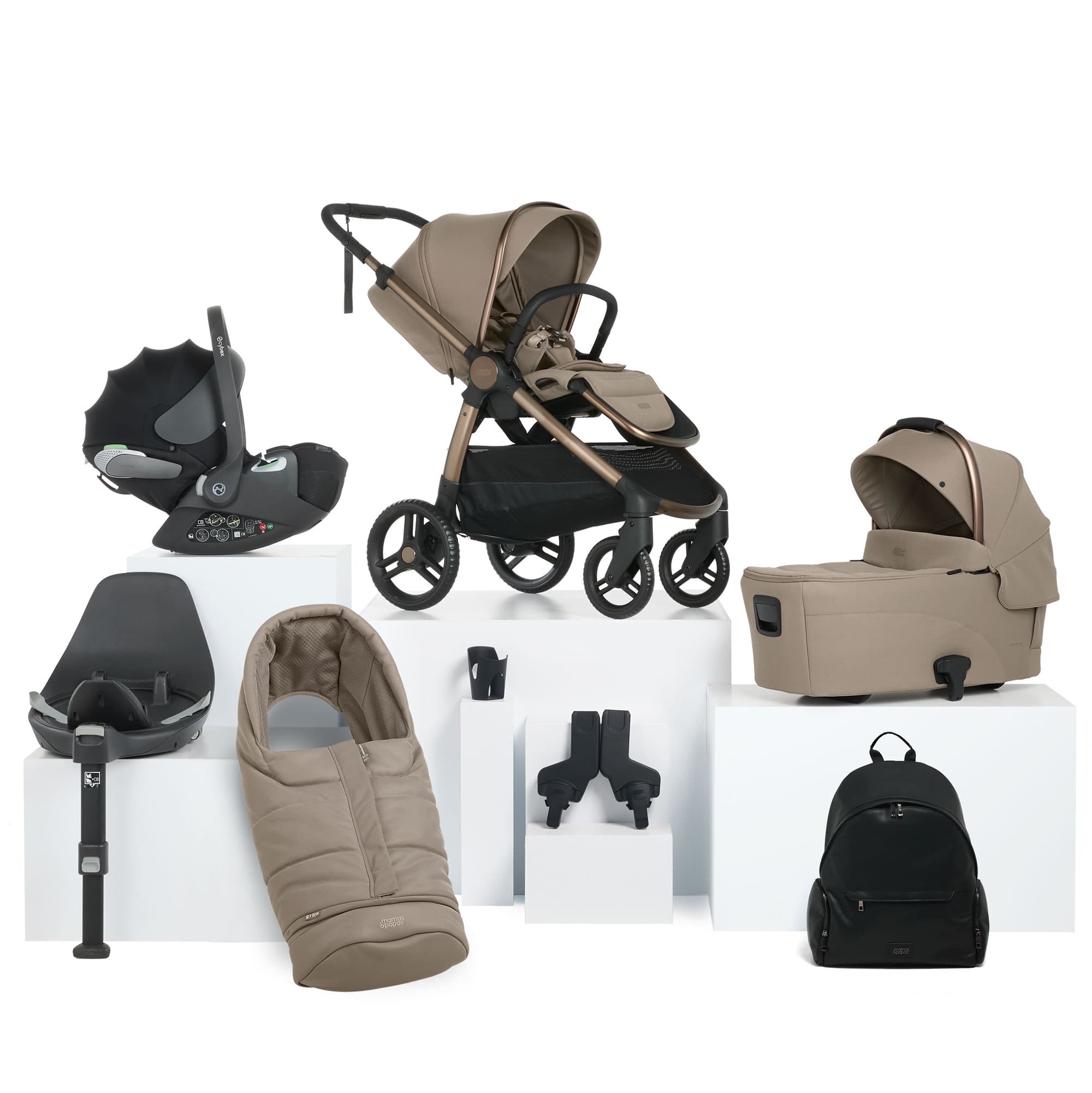 Mamas & Papas Ocarro 2 Complete 8 Piece Cybex Bundle in Oatmeal