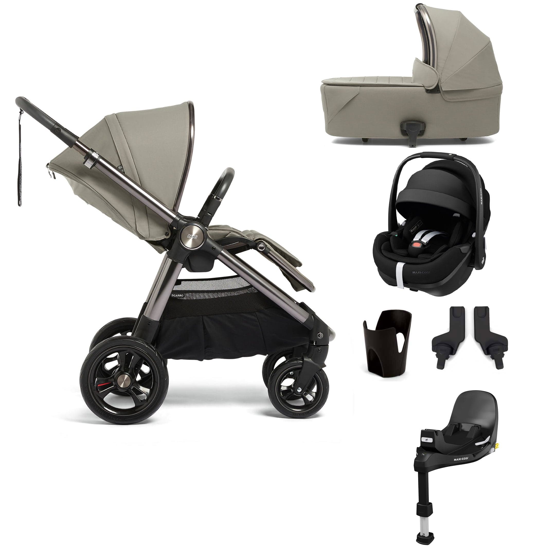 Mamas & Papas Ocarro 6/7-Piece Complete Pebble 360 Pro V2 Kit in Everest Travel Systems 18982-EVE-5 5057232698487