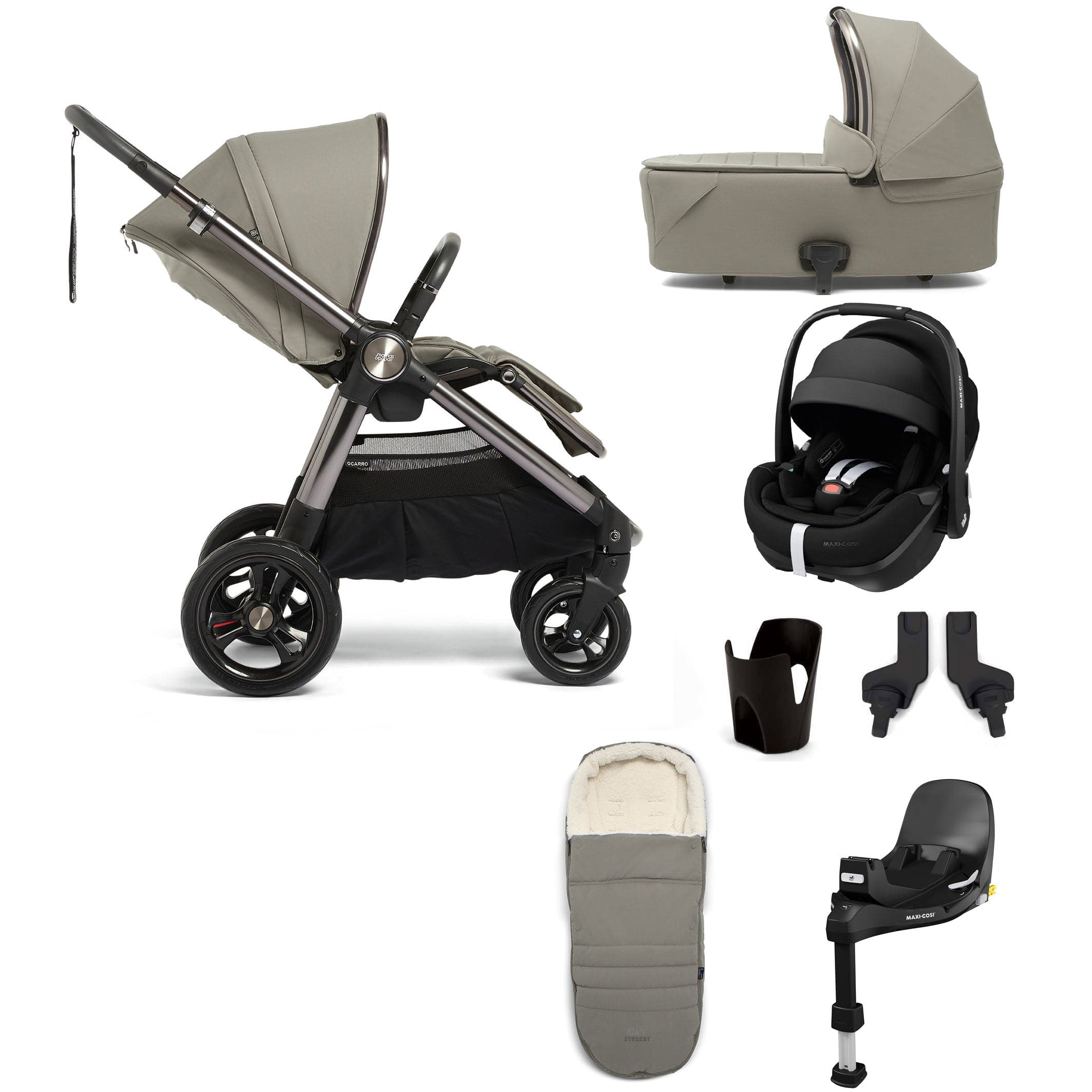 Mamas & Papas Ocarro 7-Piece Complete Pebble 360 Pro V2 Kit in Everest Travel Systems 18982-EVE-4 5057232698487