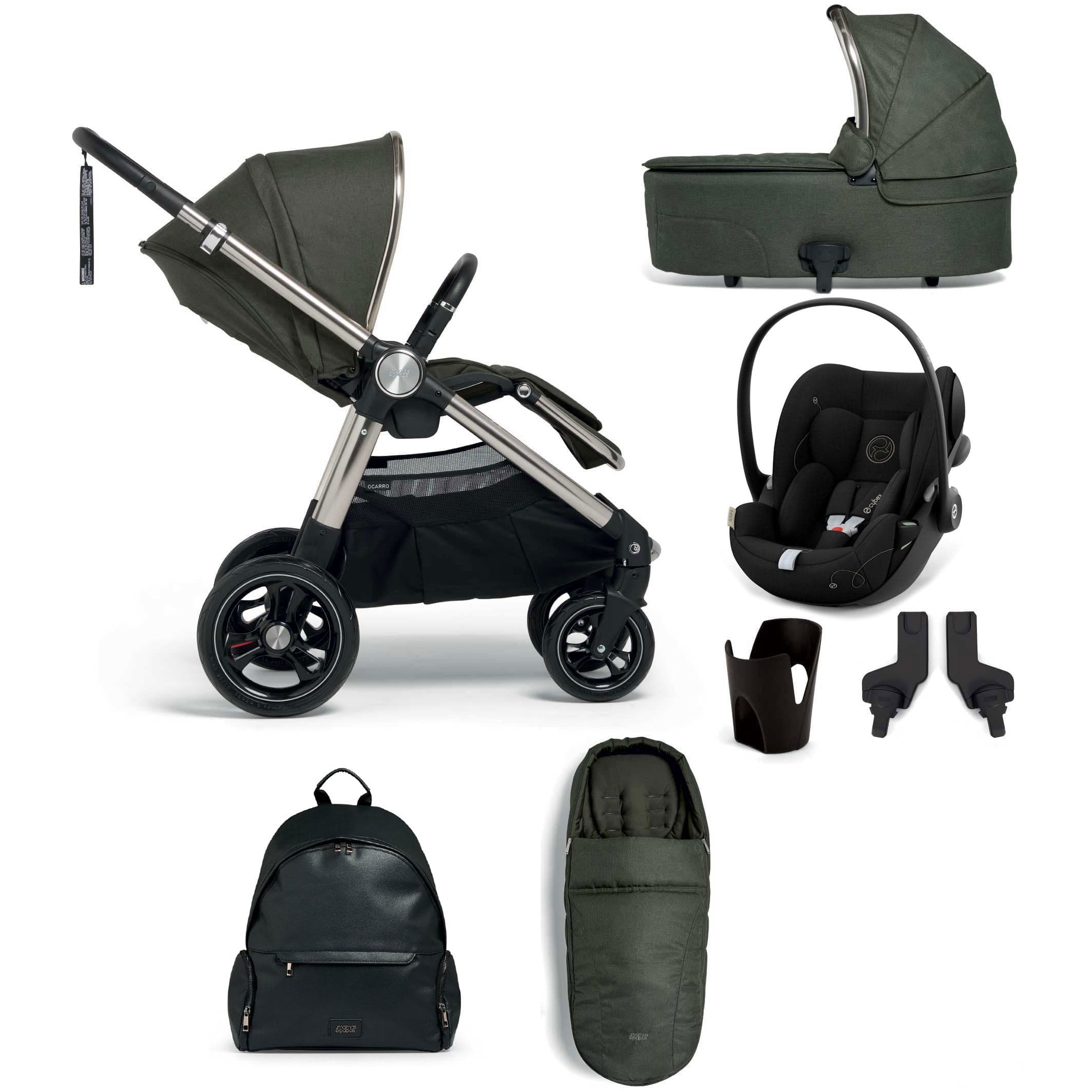 Mamas & Papas Ocarro Complete Cloud G Bundle in Hunter Green Travel Systems 18509-CLOUDG-01 5063229125454