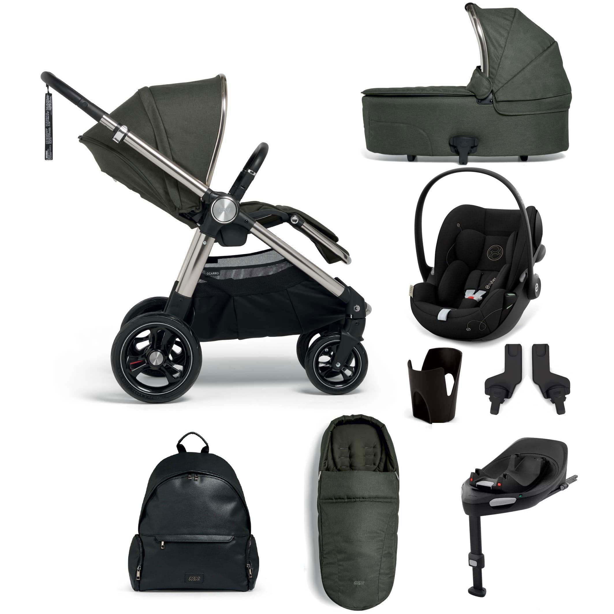 Mamas & Papas Ocarro Complete Cloud G Bundle in Hunter Green Travel Systems 18509-CLOUDG 5063229125454
