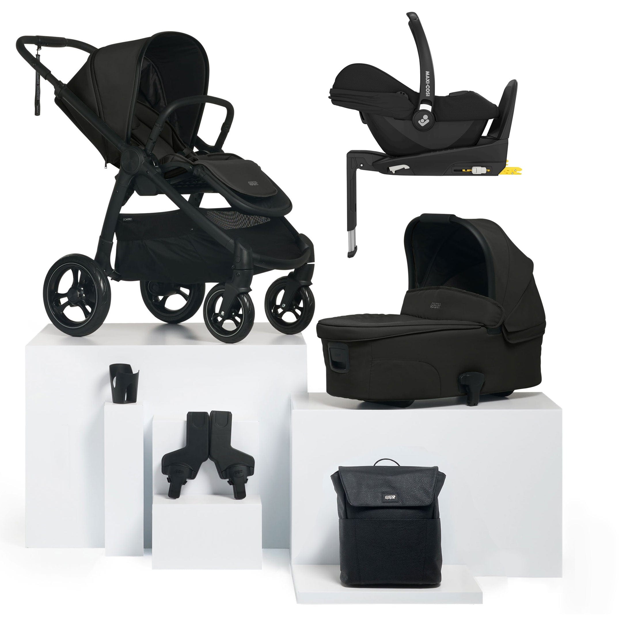 Mamas & Papas Ocarro Complete Maxi Cosi Bundle in Jet Travel Systems 14910-JET 5063229086526