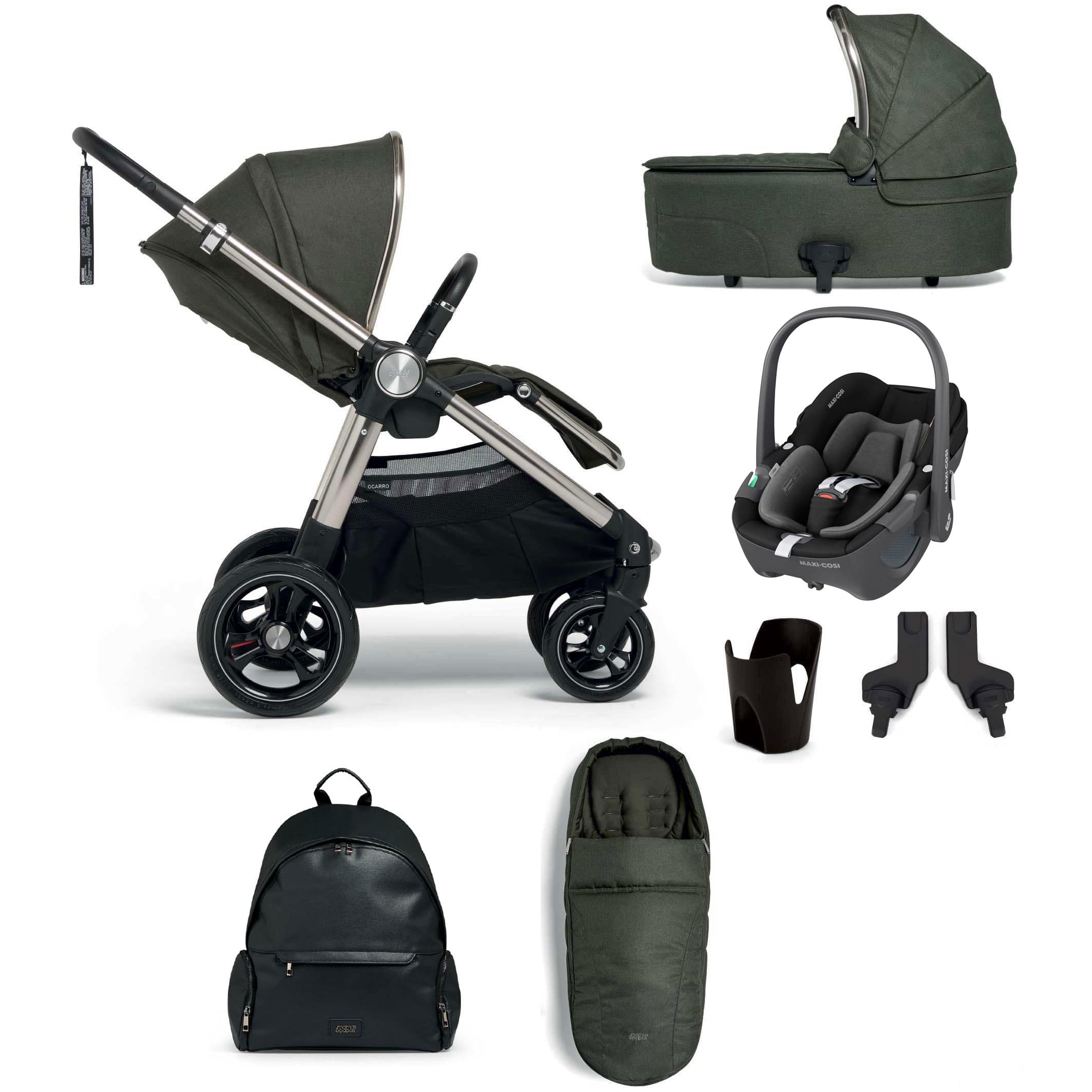 Mamas & Papas Ocarro Complete Pebble 360 Bundle in Hunter Green Travel Systems 61931HG00-33 5063229125454