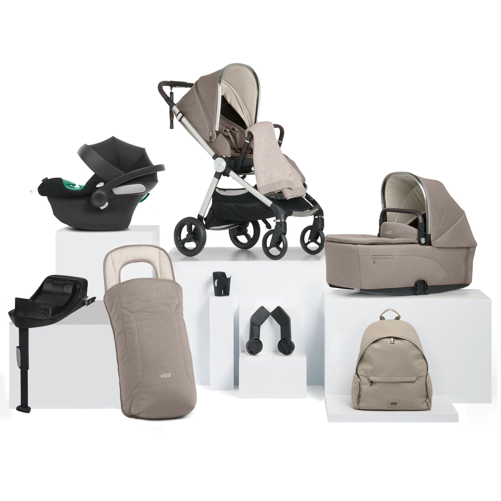 Mamas & Papas Vardo Complete Cybex Bundle in Heritage Travel Systems