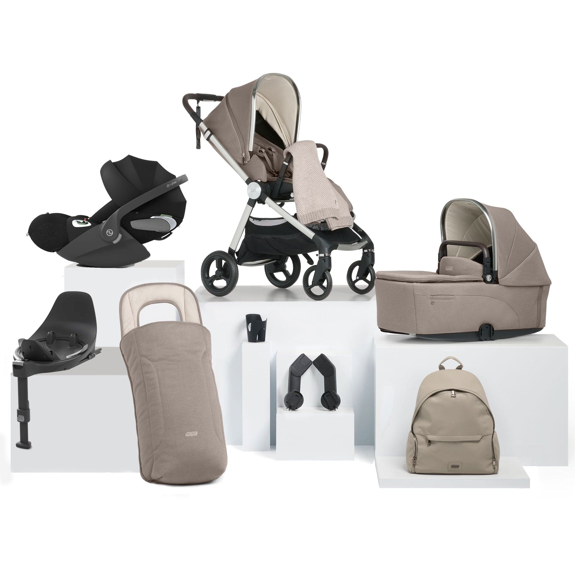 Mamas & Papas Vardo Complete Cybex Bundle in Heritage Travel Systems