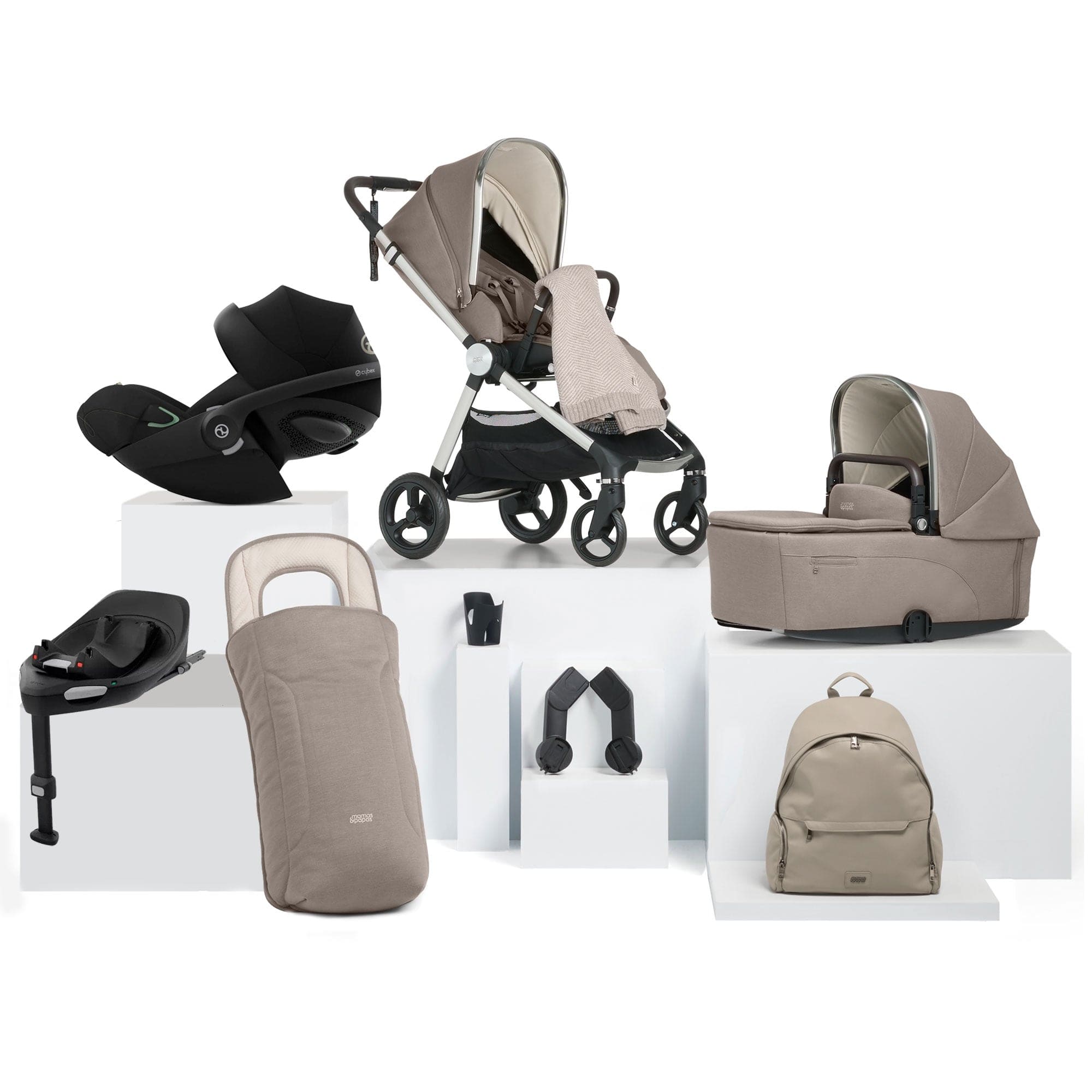 Mamas & Papas Vardo Complete Cybex Bundle in Heritage Travel Systems