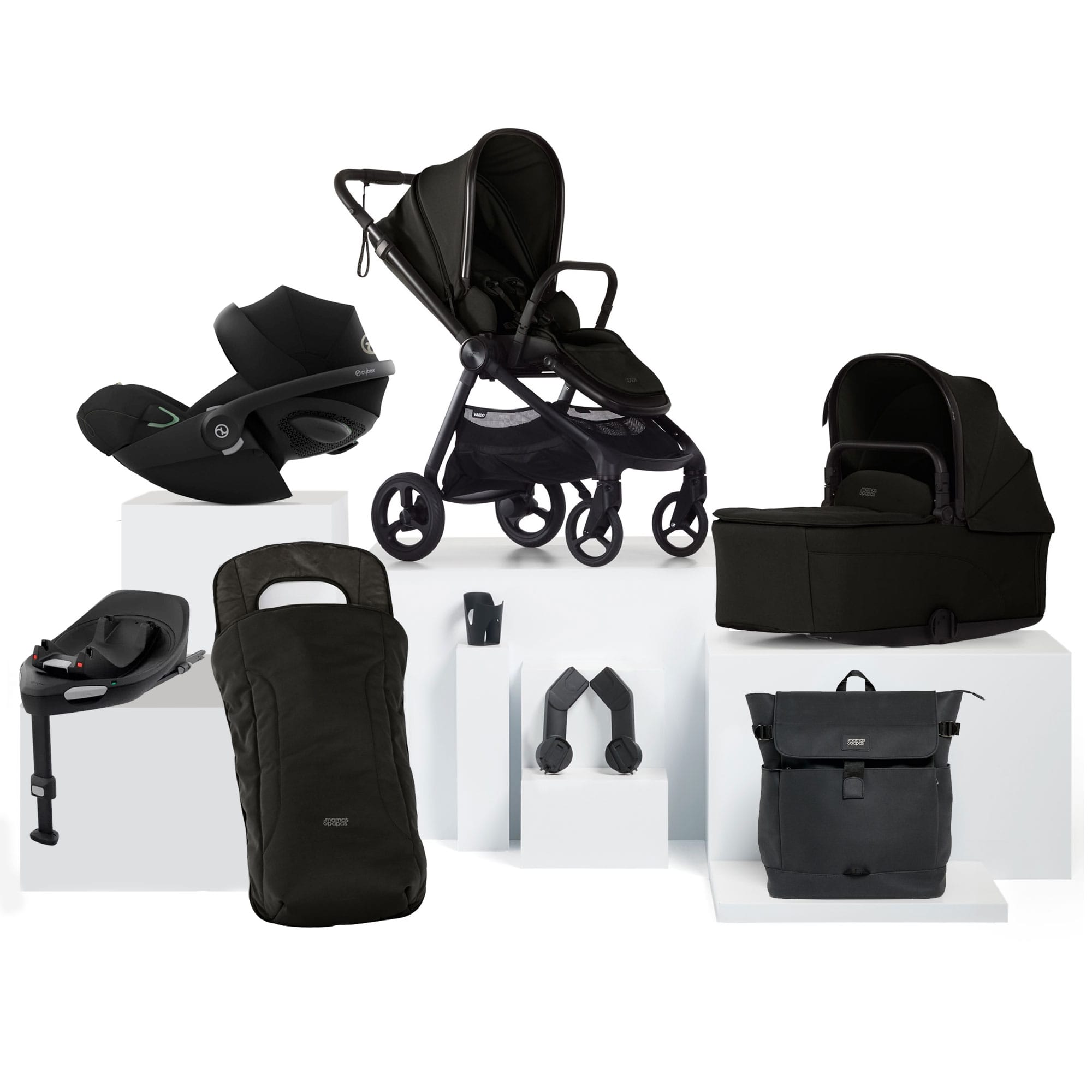 Mamas & Papas Vardo Complete Cybex Bundle in Noir Travel Systems 17417-VAR-CYB-G 5063229180187