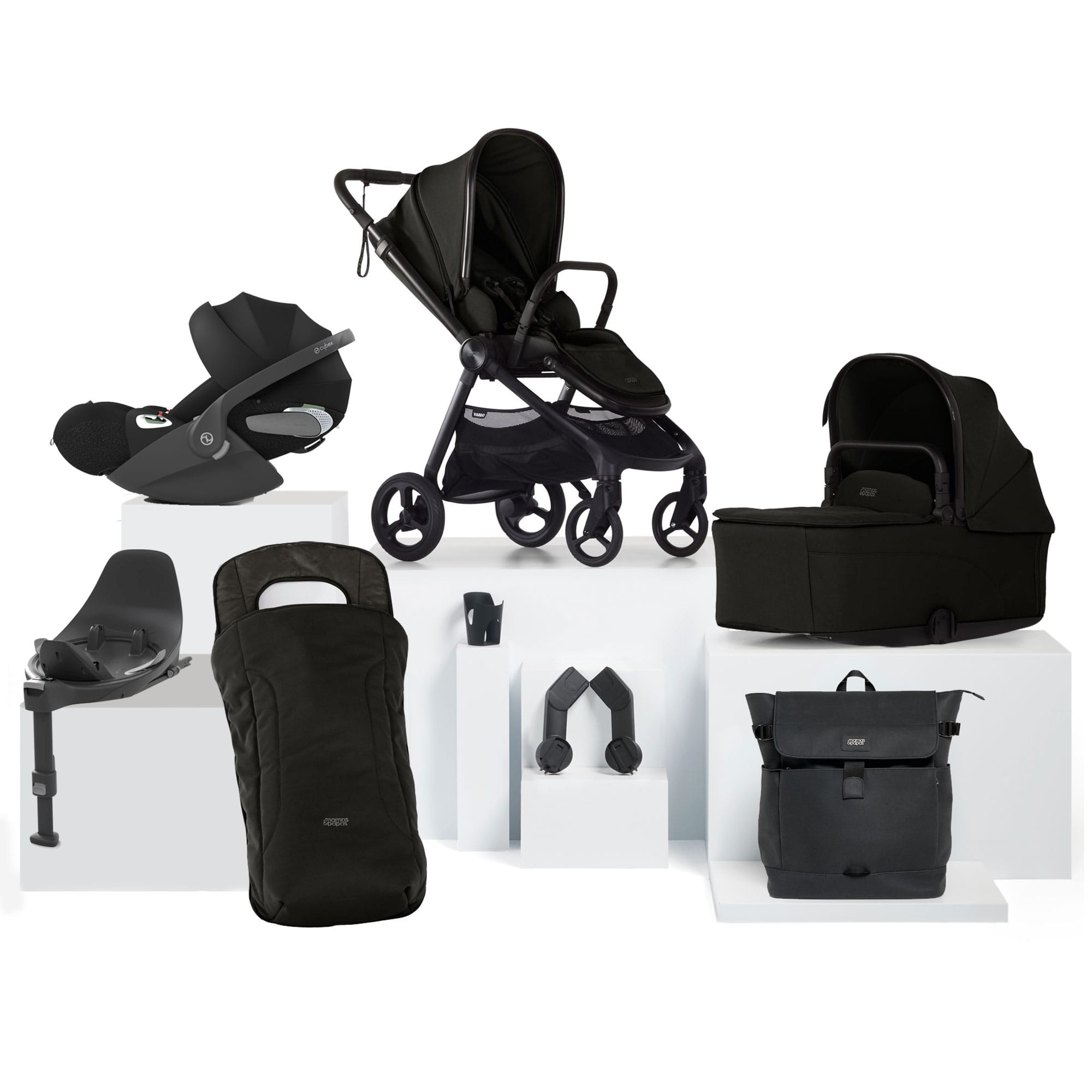 Mamas & Papas Vardo Complete Cybex Bundle in Noir Travel Systems 52421NR00 5063229180187