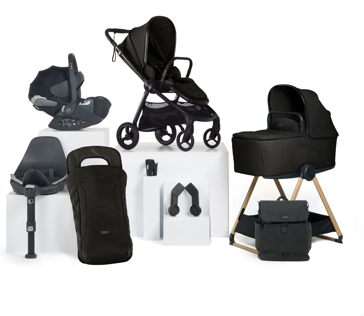 Mamas & Papas Vardo Complete Cybex Bundle in Noir Travel Systems 52421NR07 5063229326110