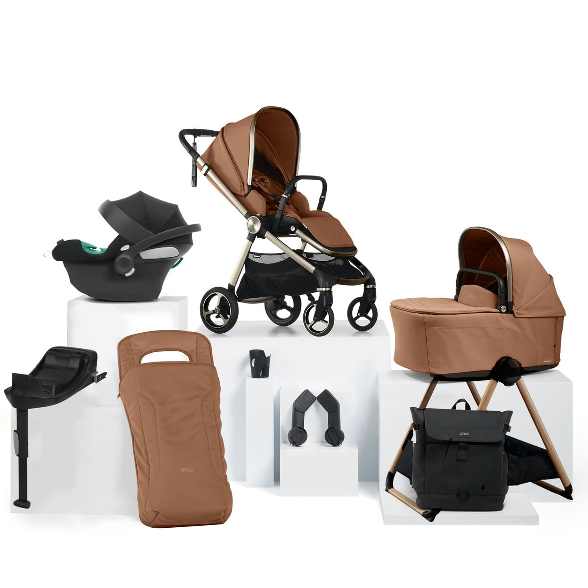 Mamas & Papas Vardo Complete Cybex Bundle in Nutmeg Travel Systems 52421NM01-00 5063229326035