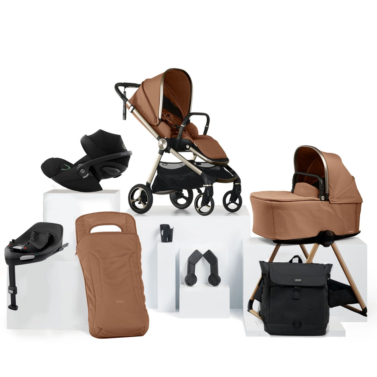 Mamas & Papas Vardo Complete Cybex Bundle in Nutmeg Travel Systems 52421NM01-01 5063229326035