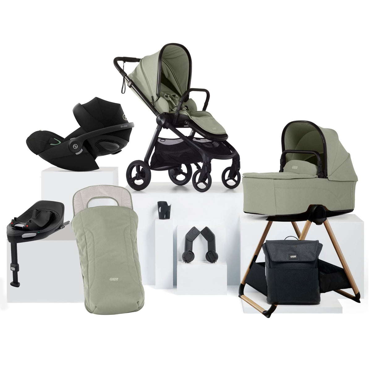 Mamas & Papas Vardo Complete Cybex Bundle in Sage Travel Systems 17416-VAR-CYB-G 5063229326158