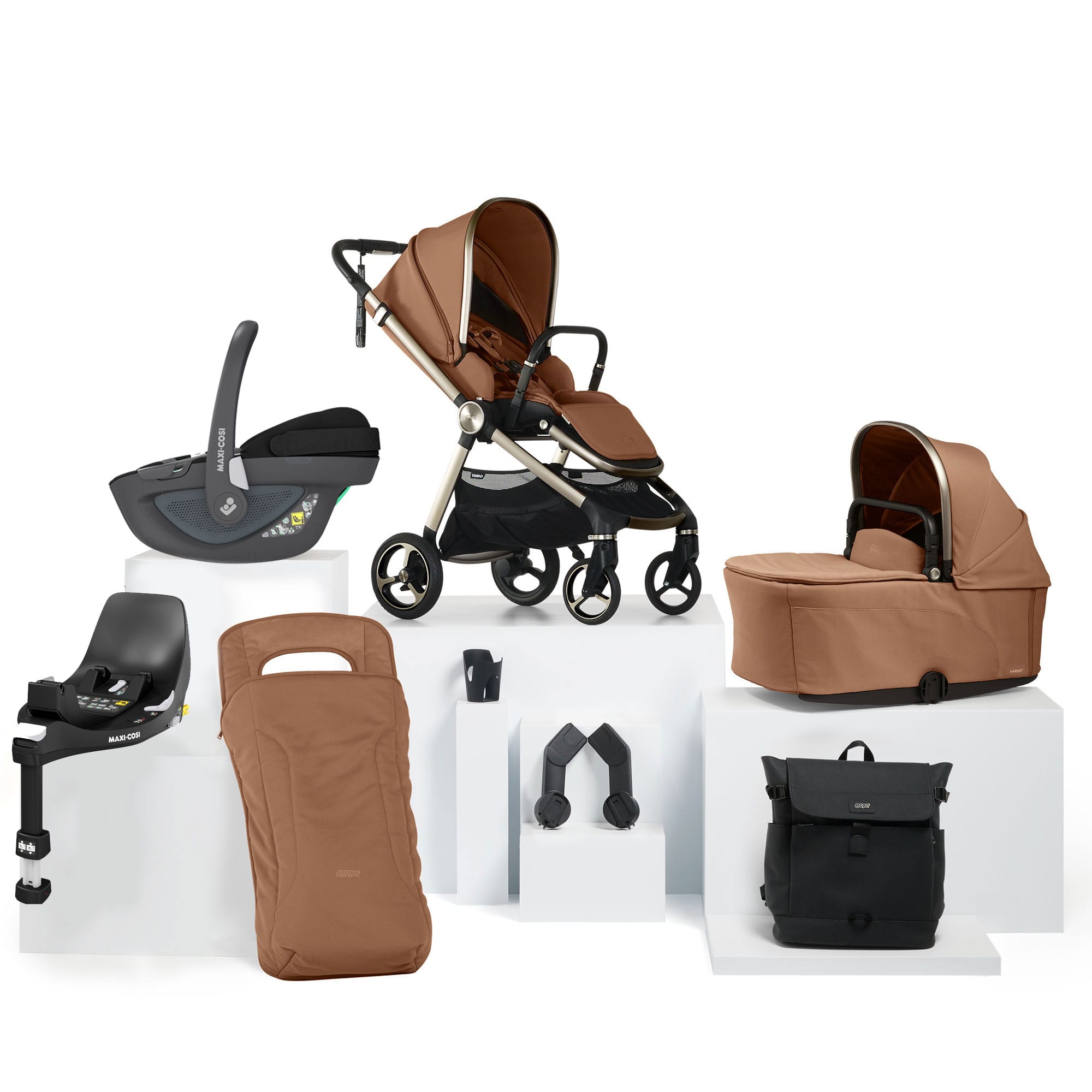Mamas & Papas Vardo Complete Maxi-Cosi Bundle in Nutmeg Travel Systems 52421NM01-03 5063229275999