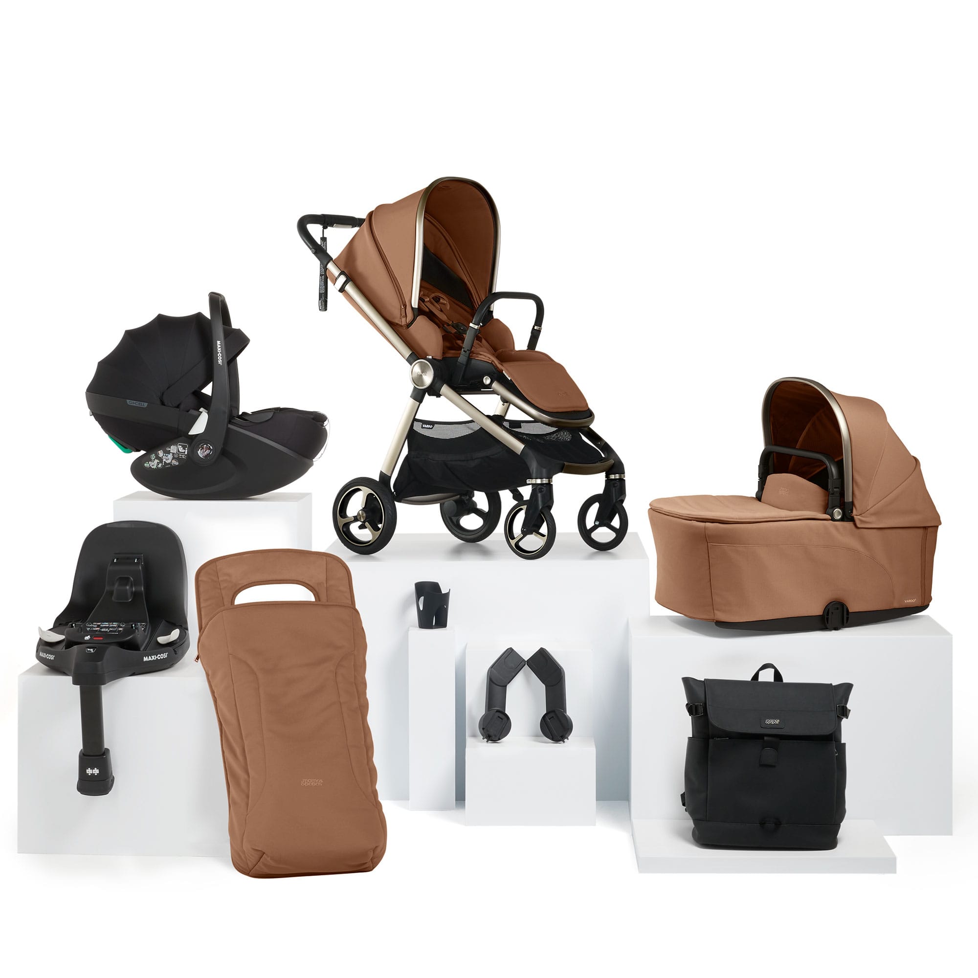 Mamas & Papas Vardo Complete Maxi-Cosi Bundle in Nutmeg Travel Systems 52421NM01-04 5063229275999