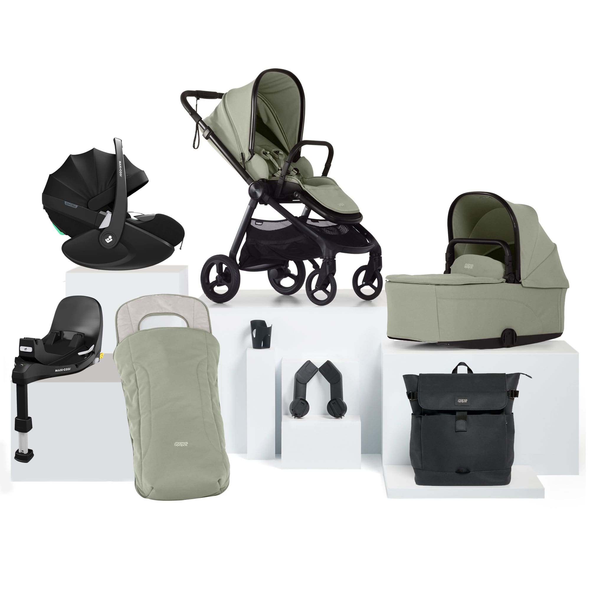 Mamas & Papas Vardo Complete Maxi-Cosi Bundle in Sage Travel Systems