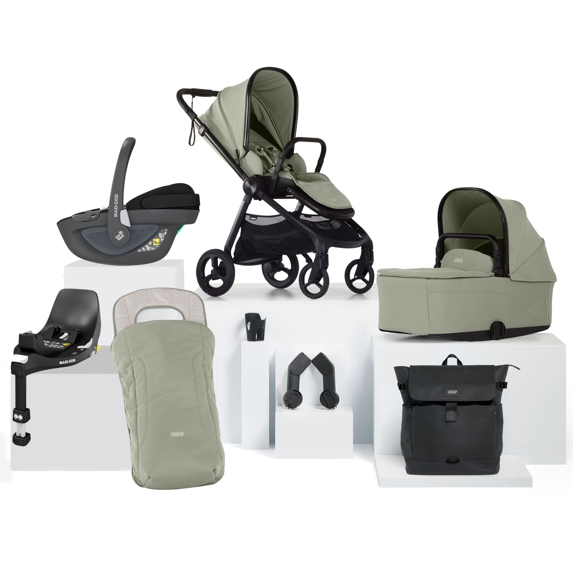 Mamas & Papas Vardo Complete Maxi-Cosi Bundle in Sage Travel Systems