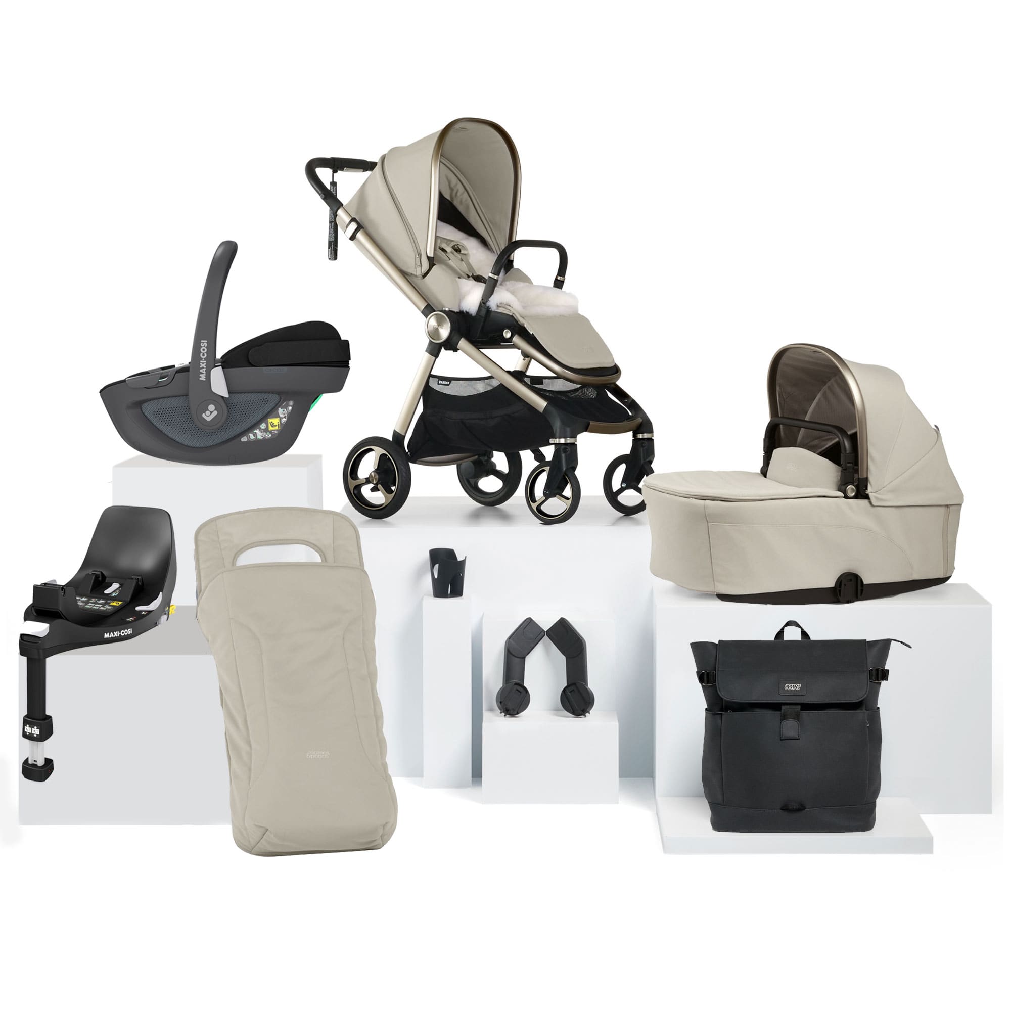 Mamas & Papas Vardo Complete Maxi-Cosi Bundle in Shell Travel Systems 17424-VAR-MAX-P360 5063229180309