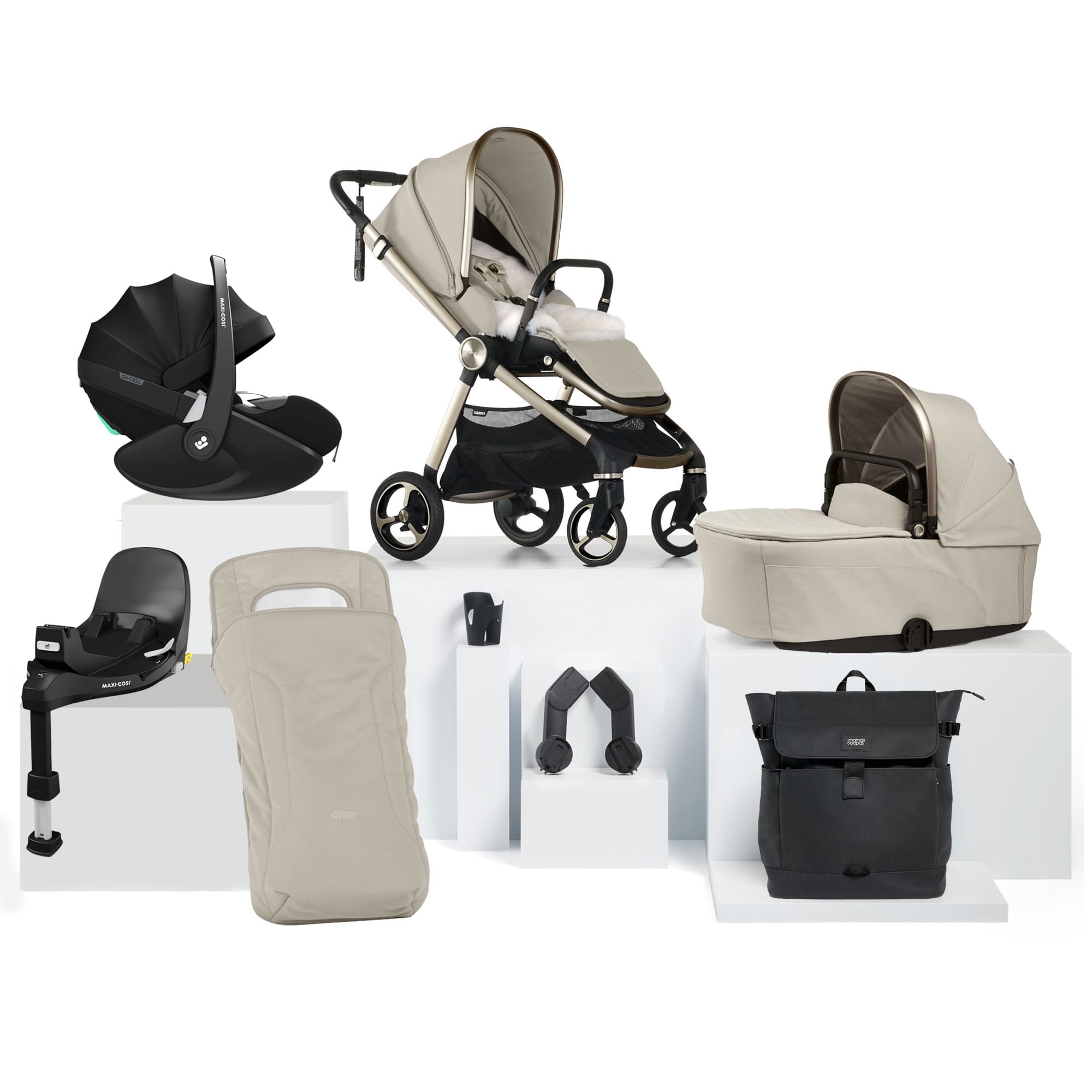 Mamas & Papas Vardo Complete Maxi-Cosi Bundle in Shell Travel Systems 17428-VAR-MAX-PV2 5063229180309