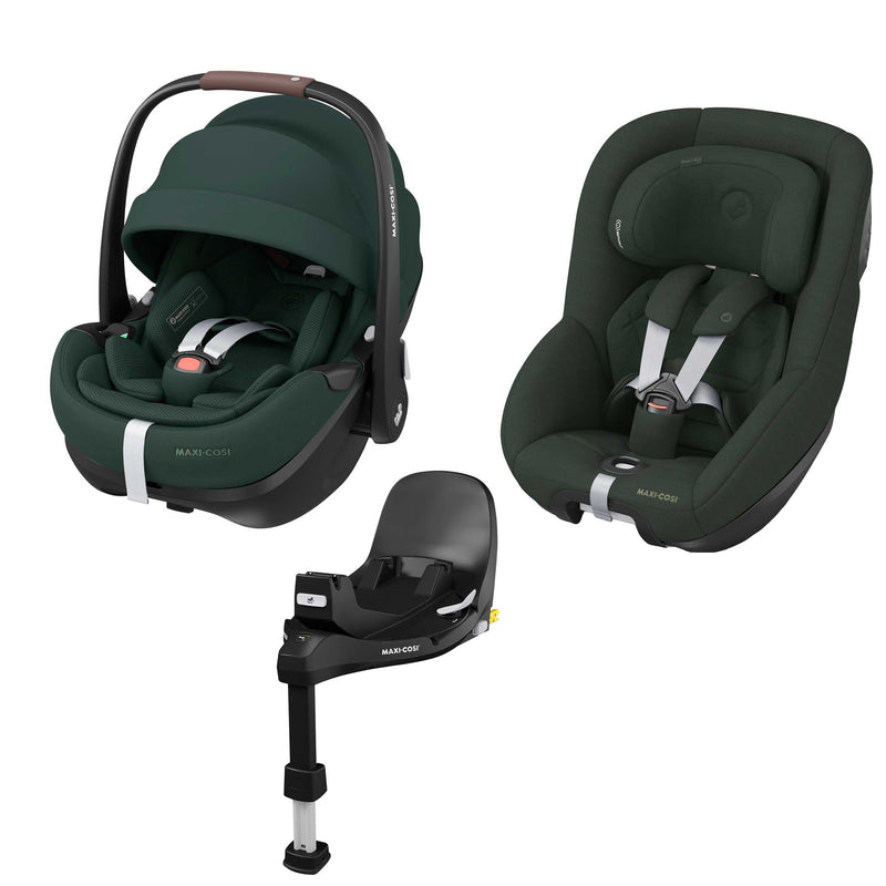 maxi cosi 360 family bundle Maxi-Cosi 360 Pro 2 Family Bundle in Twillic Green