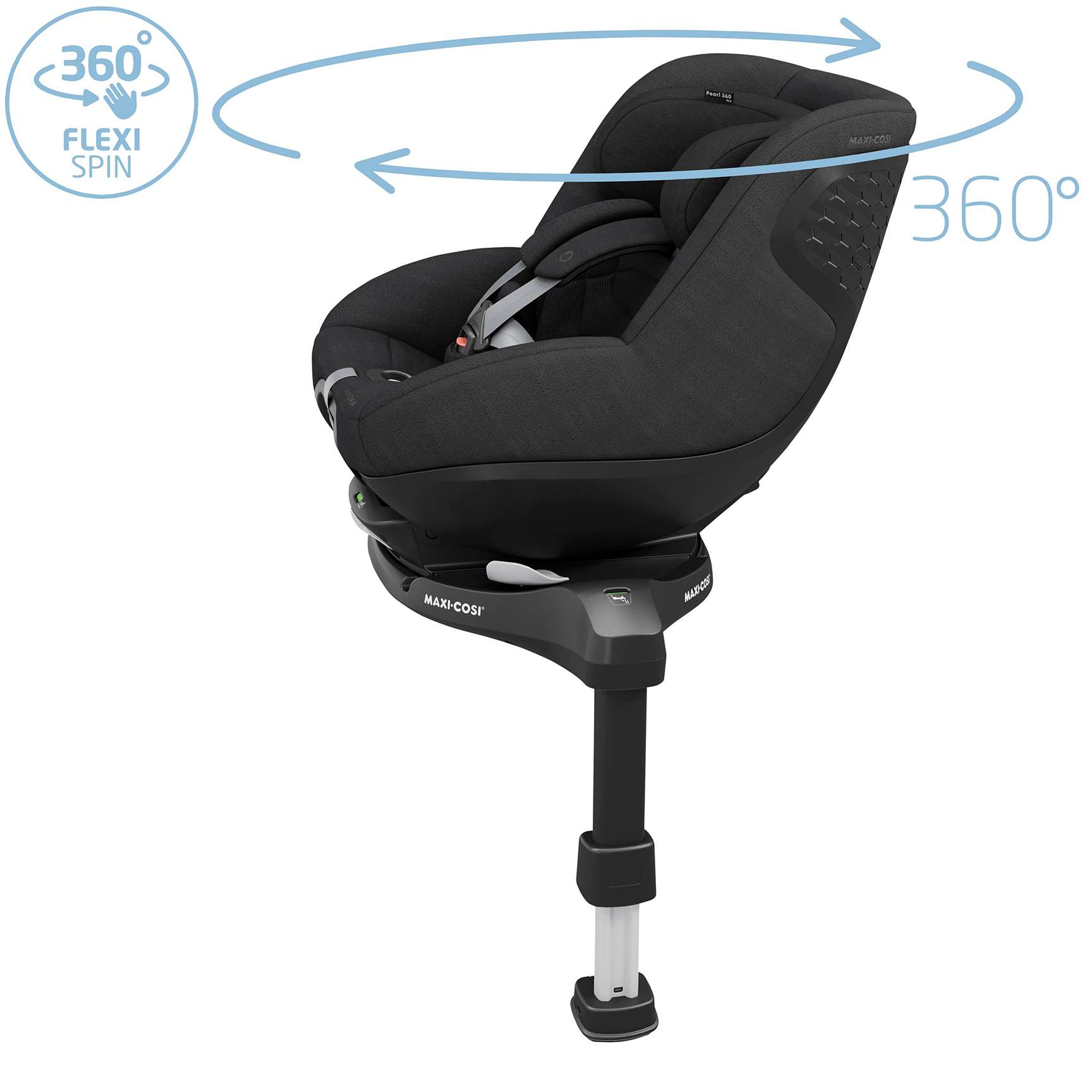 Maxi-Cosi Pearl 360 Pro & FamilyFix 360 Pro in Authentic Black Baby Car Seats 8053671110-1 8712930184669