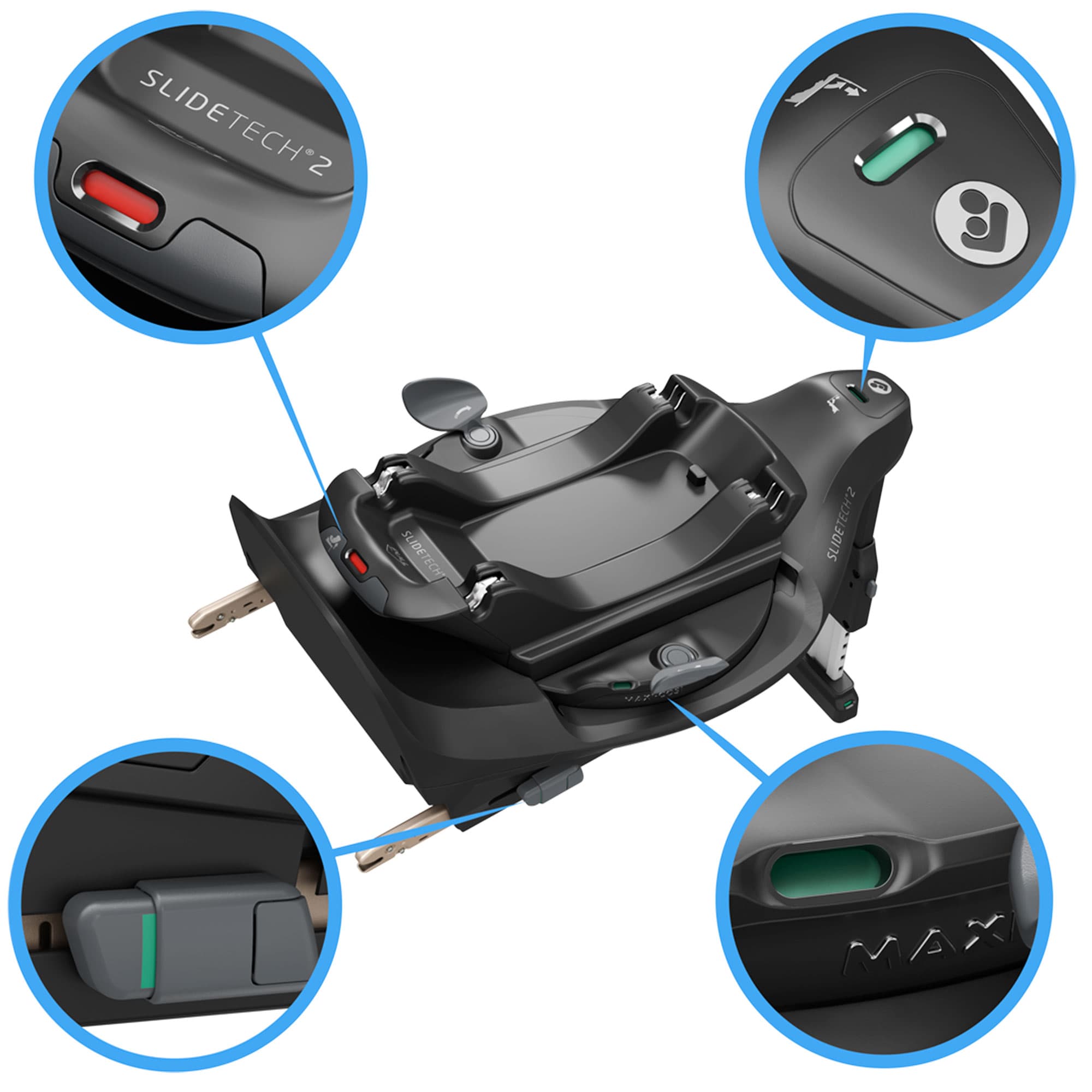 Maxi-Cosi Pebble Slide Pro in Onyx Black Baby Car Seats