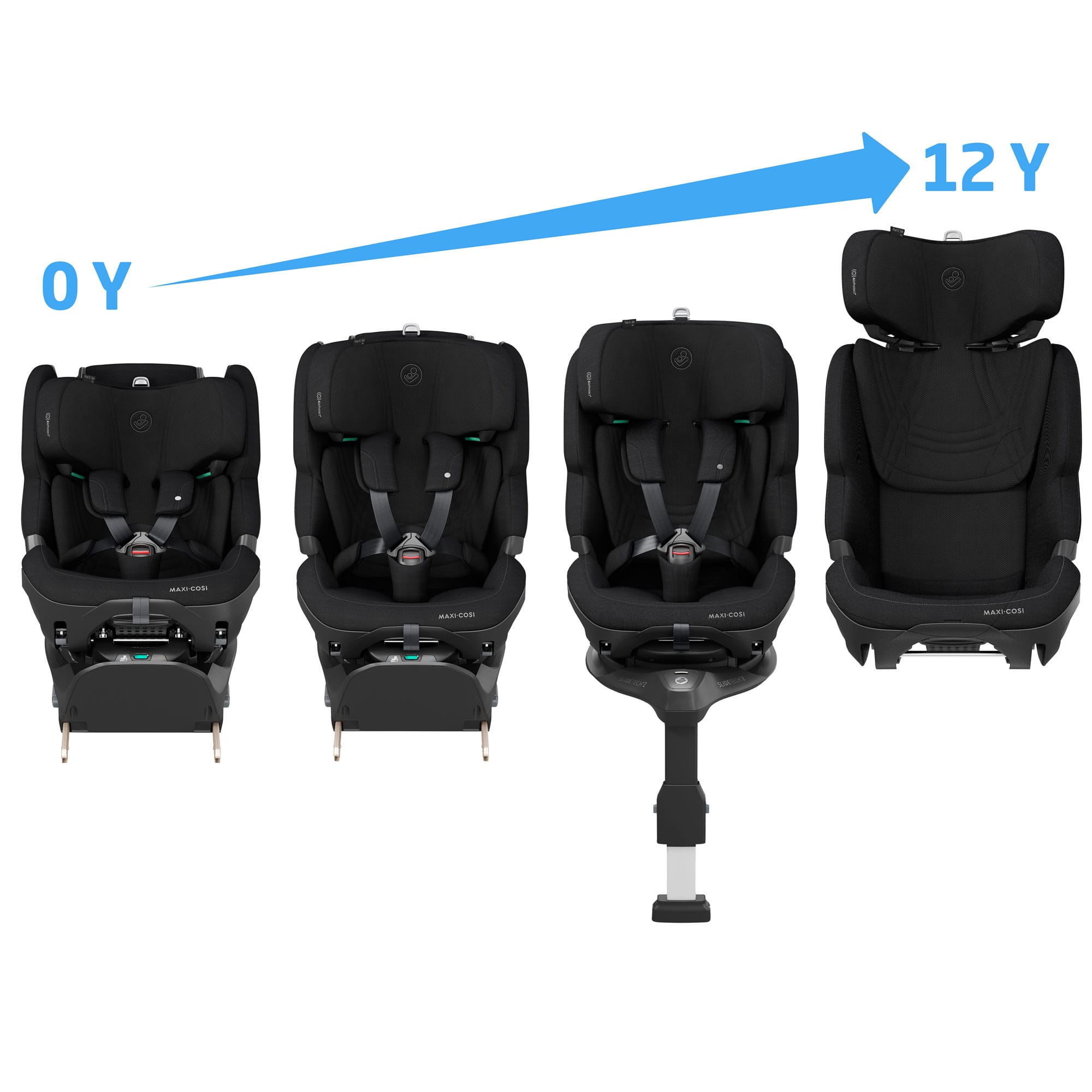 Maxi-Cosi Slide Pro Family Bundle in Black Baby Car Seats KF10000146 8712930187745