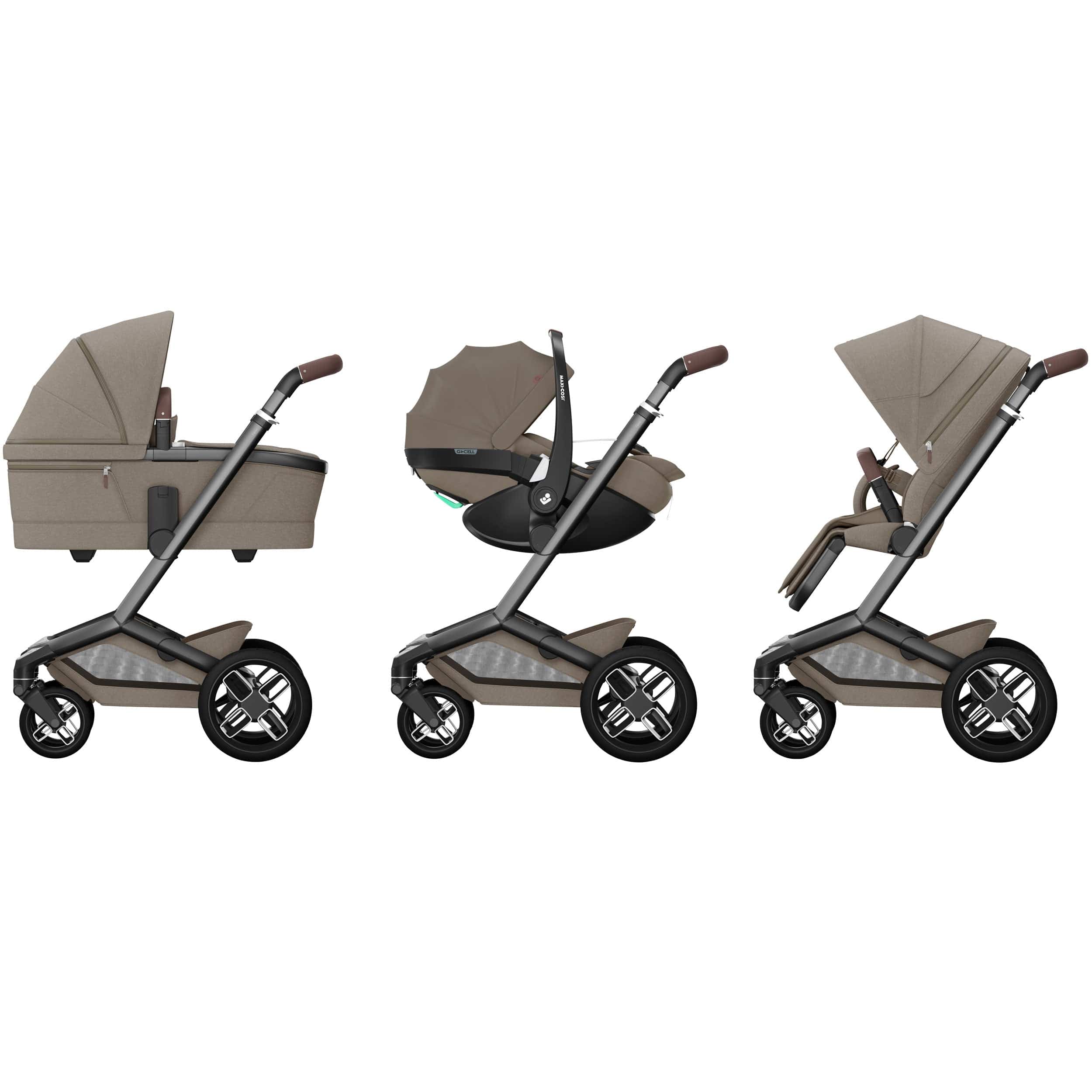 Maxi-Cosi FAME 9 Piece Emerald 360 Pro 2 Bundle in Twillic Truffle (Black Wheels) Baby Prams KF10000129 8712930023647