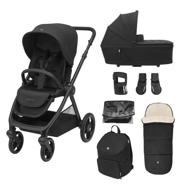 Maxi-Cosi Oxford 7pc Essential Bundle in Twillic Black Baby Prams 1980390300 3220660004232