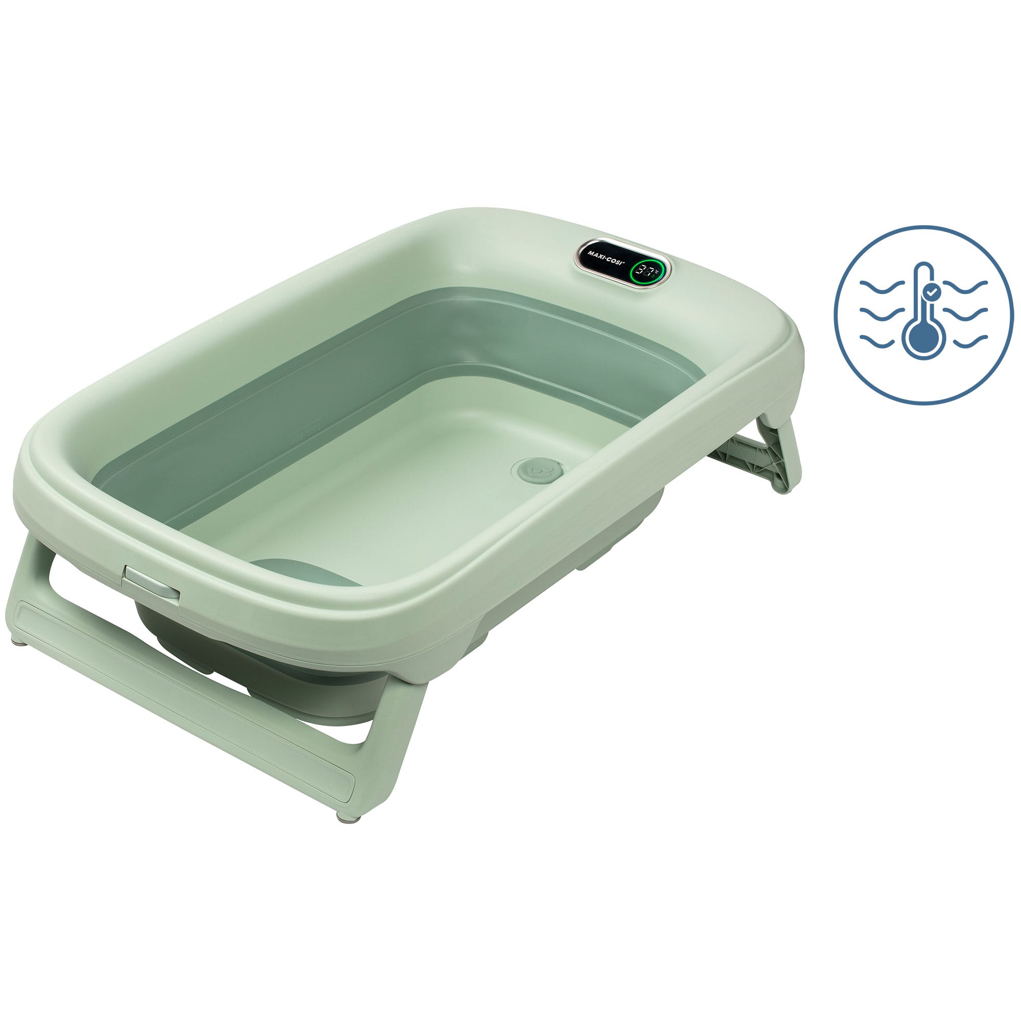 Maxi-Cosi Indigo Plus Bathtub + Newborn Insert in Sage Green Bathing & Grooming