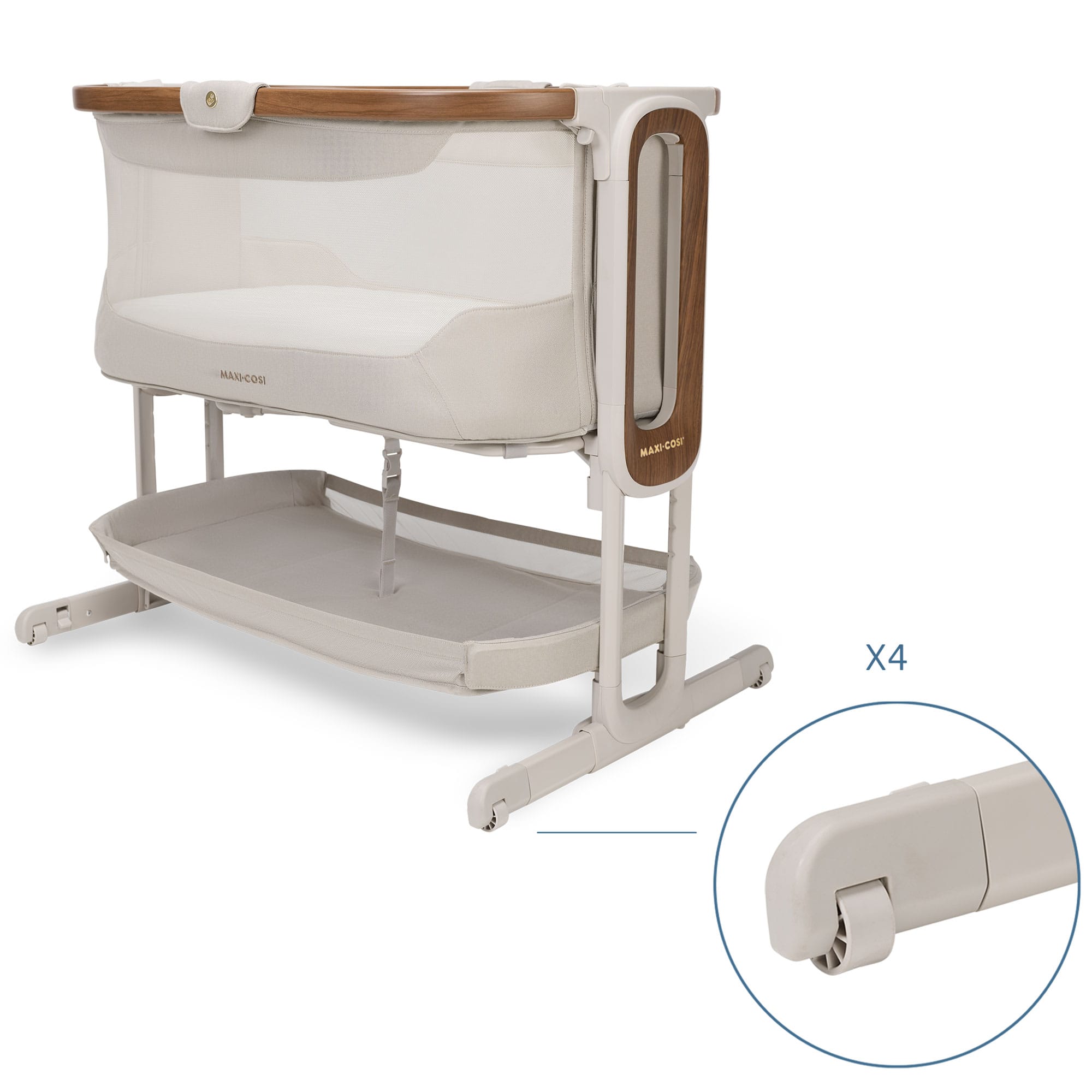 Maxi-Cosi Iora Pro Co-Sleeper & Bassinet in Elegance Beige Cribs