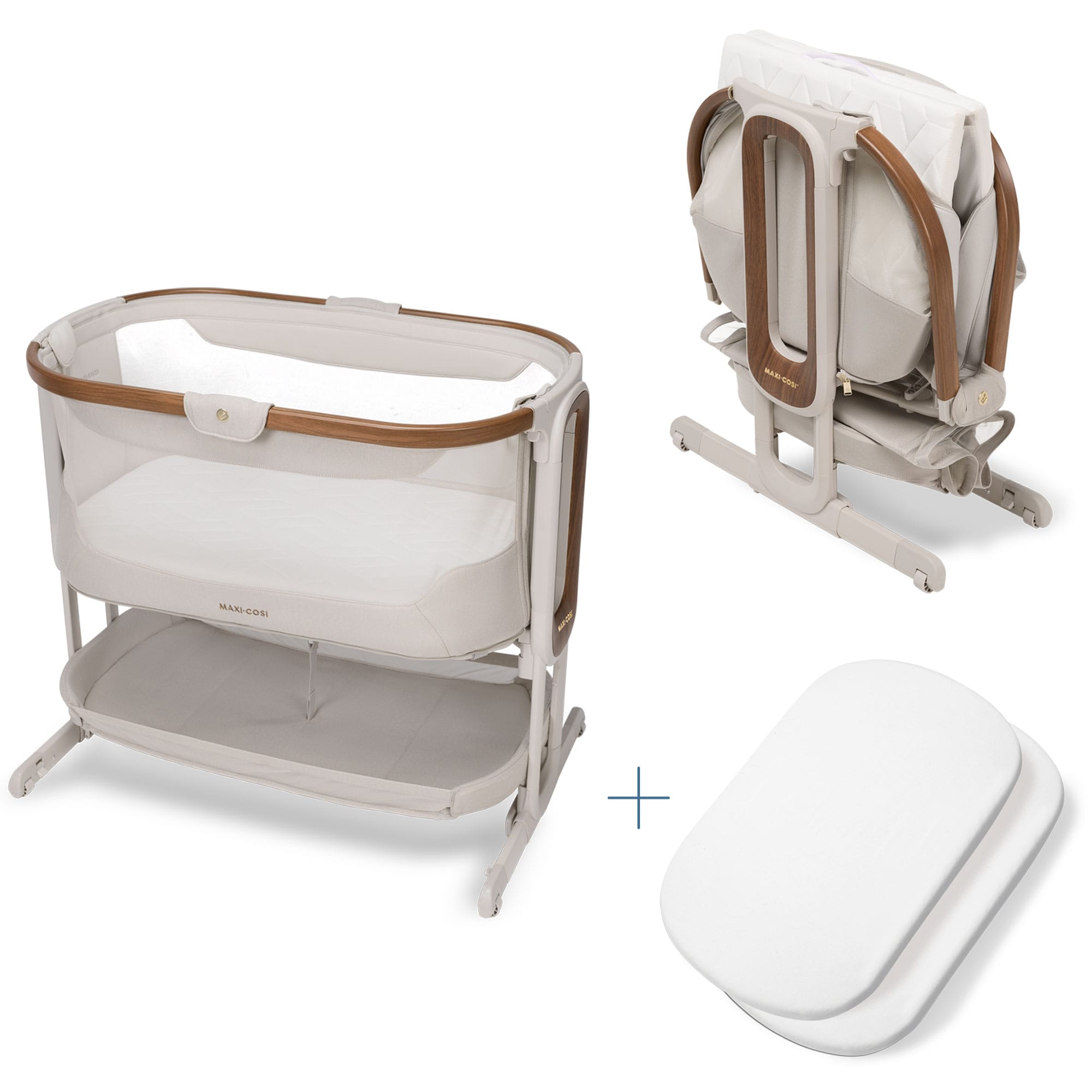 Maxi-Cosi Iora Pro Co-Sleeper & Bassinet in Elegance Beige Cribs 2027159110-1 3220669980421