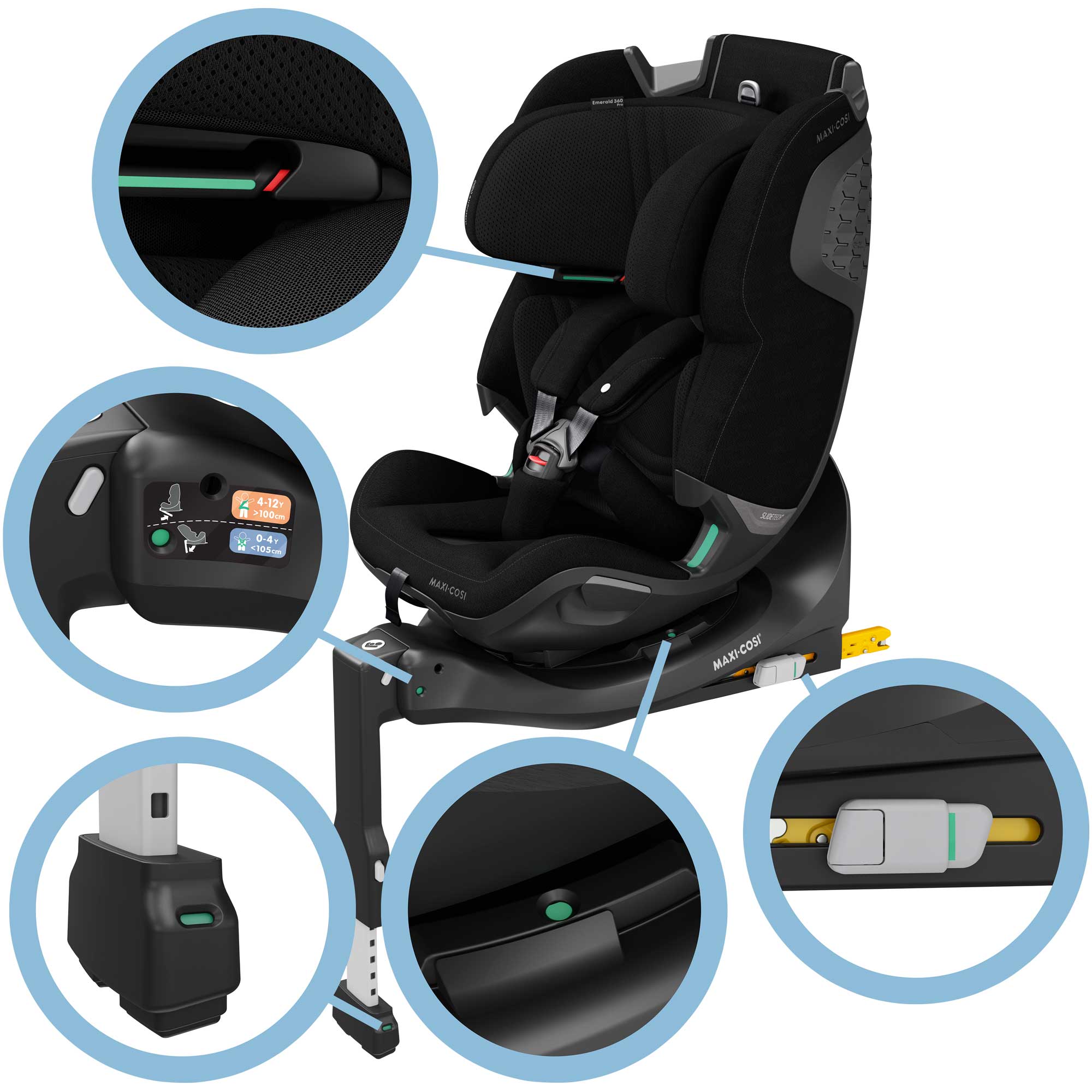 360 maxi cosi Maxi-Cosi Emerald 360 Pro Car Seat in Authentic Black