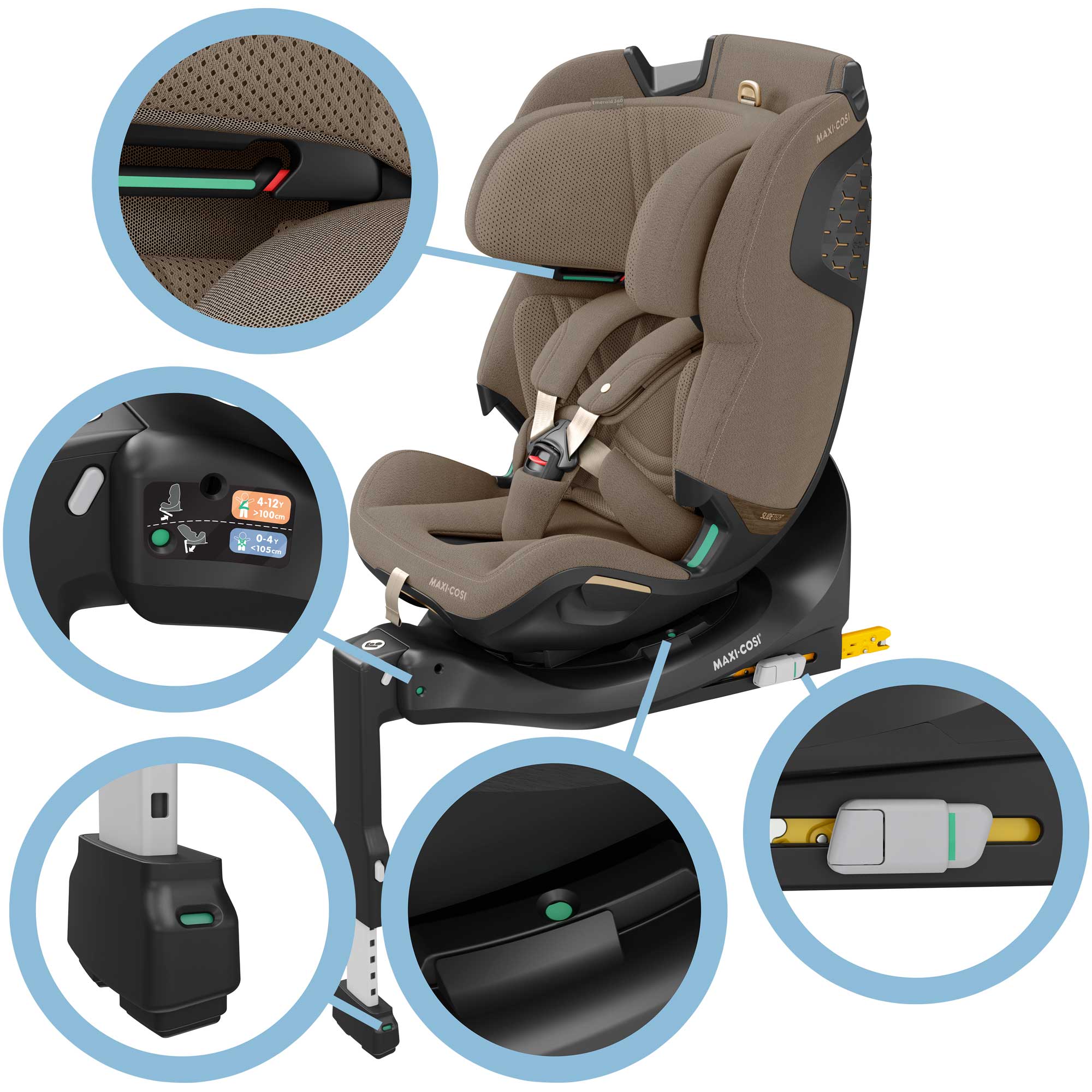 maxi cosi kindersitz Maxi-Cosi Emerald 360 Pro Car Seat in Authentic Truffle